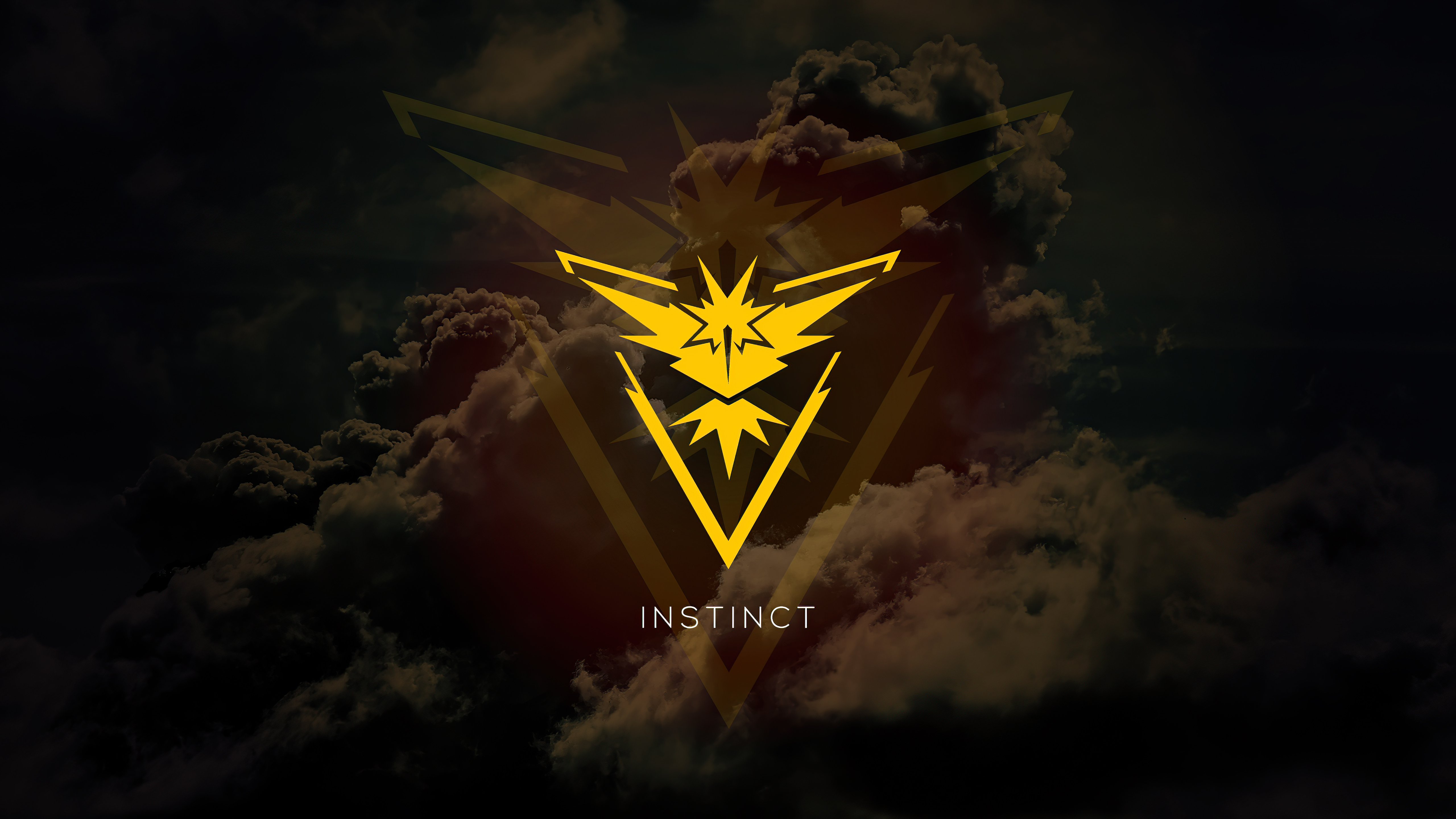 Team Instinct logo from Pokemon Go 4K HD Wallpaper