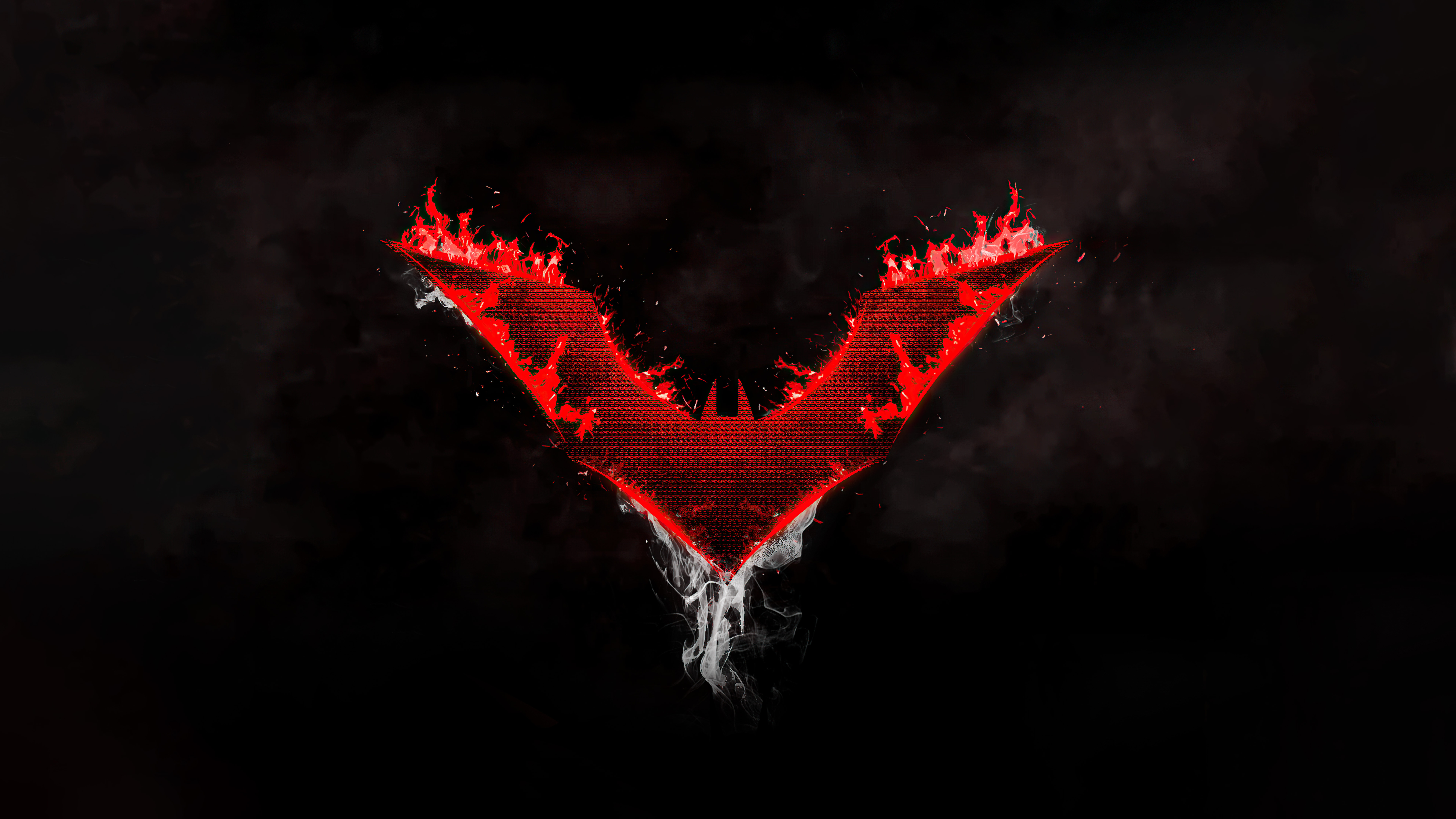 Red Hood Batman Beyond logo 4K HD Wallpaper