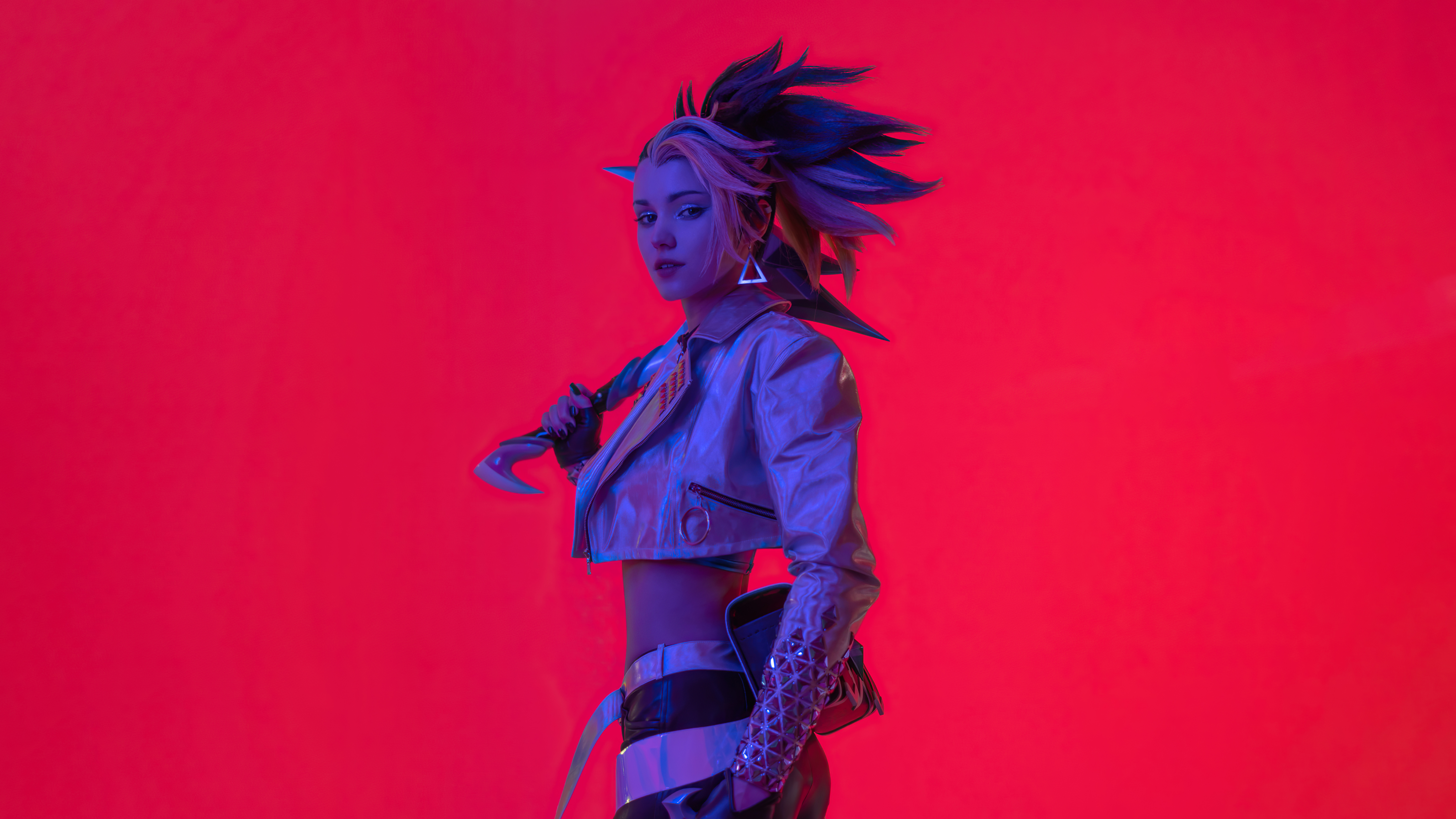Akali from League of Legends cosplay HD Wallpaper