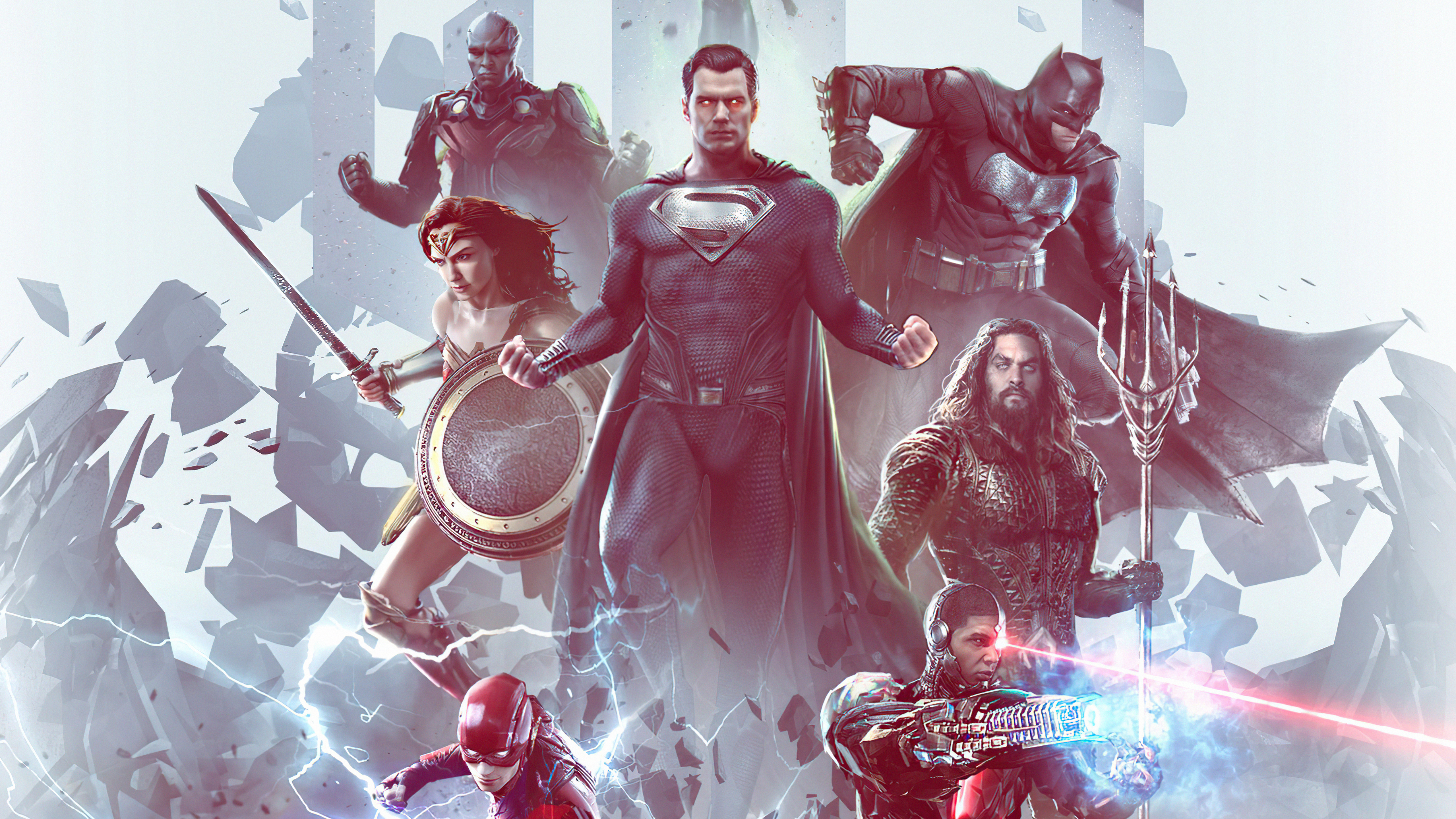 Justice League characters artwork HD Wallpaper