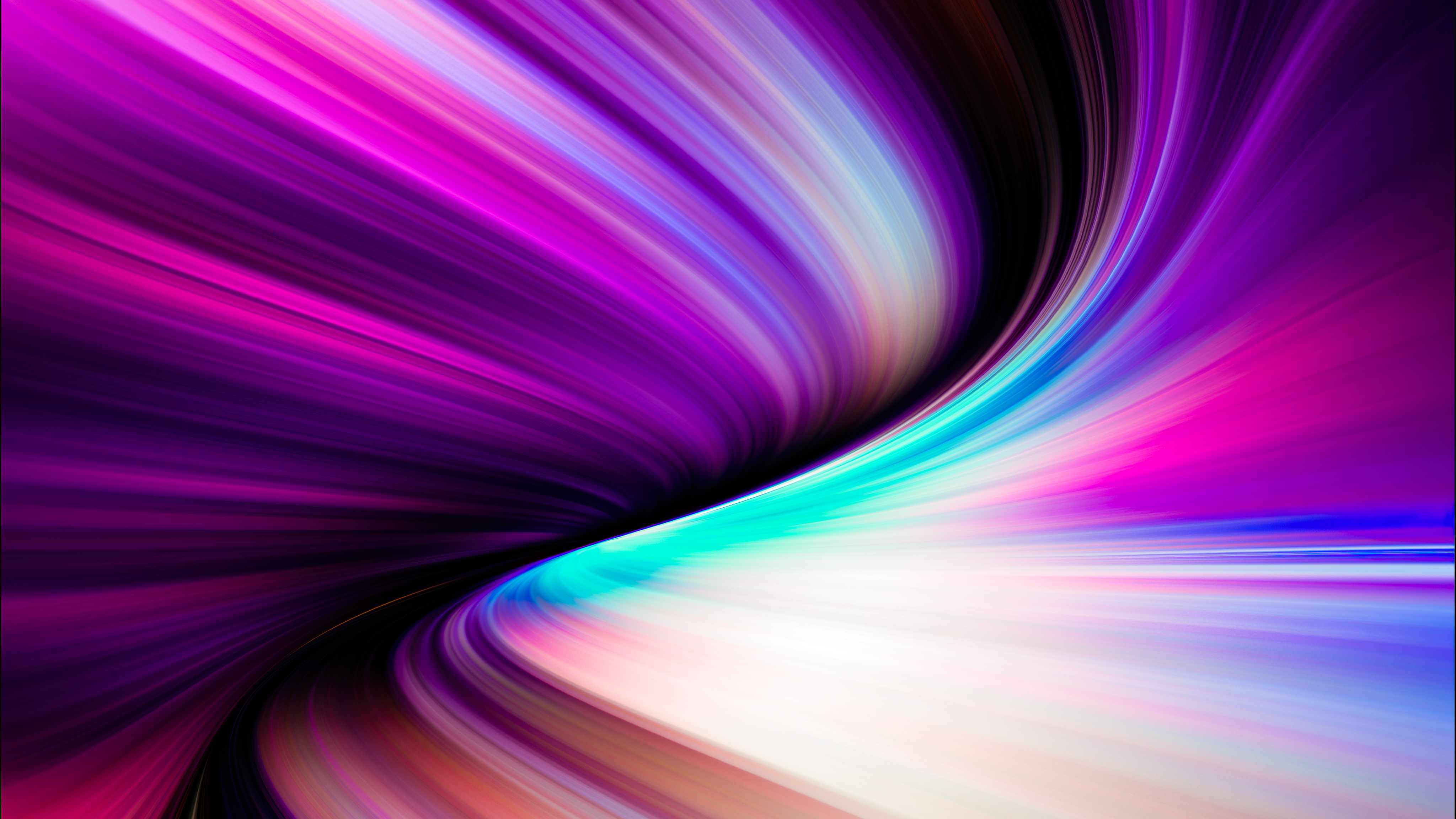 Abstract digital art with purple and blue light streaks HD Wallpaper