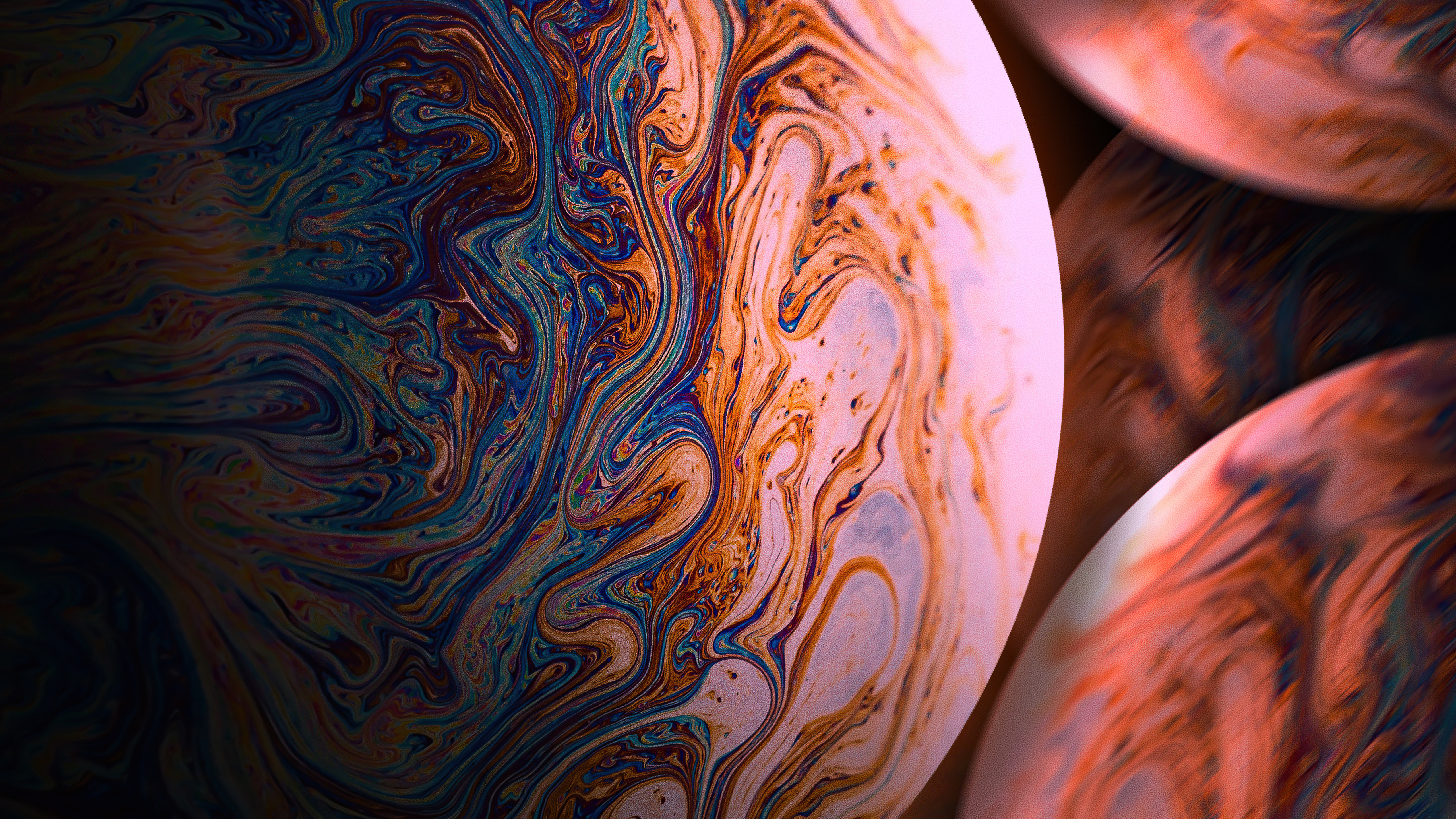 Abstract macro art with swirling colors HD Wallpaper