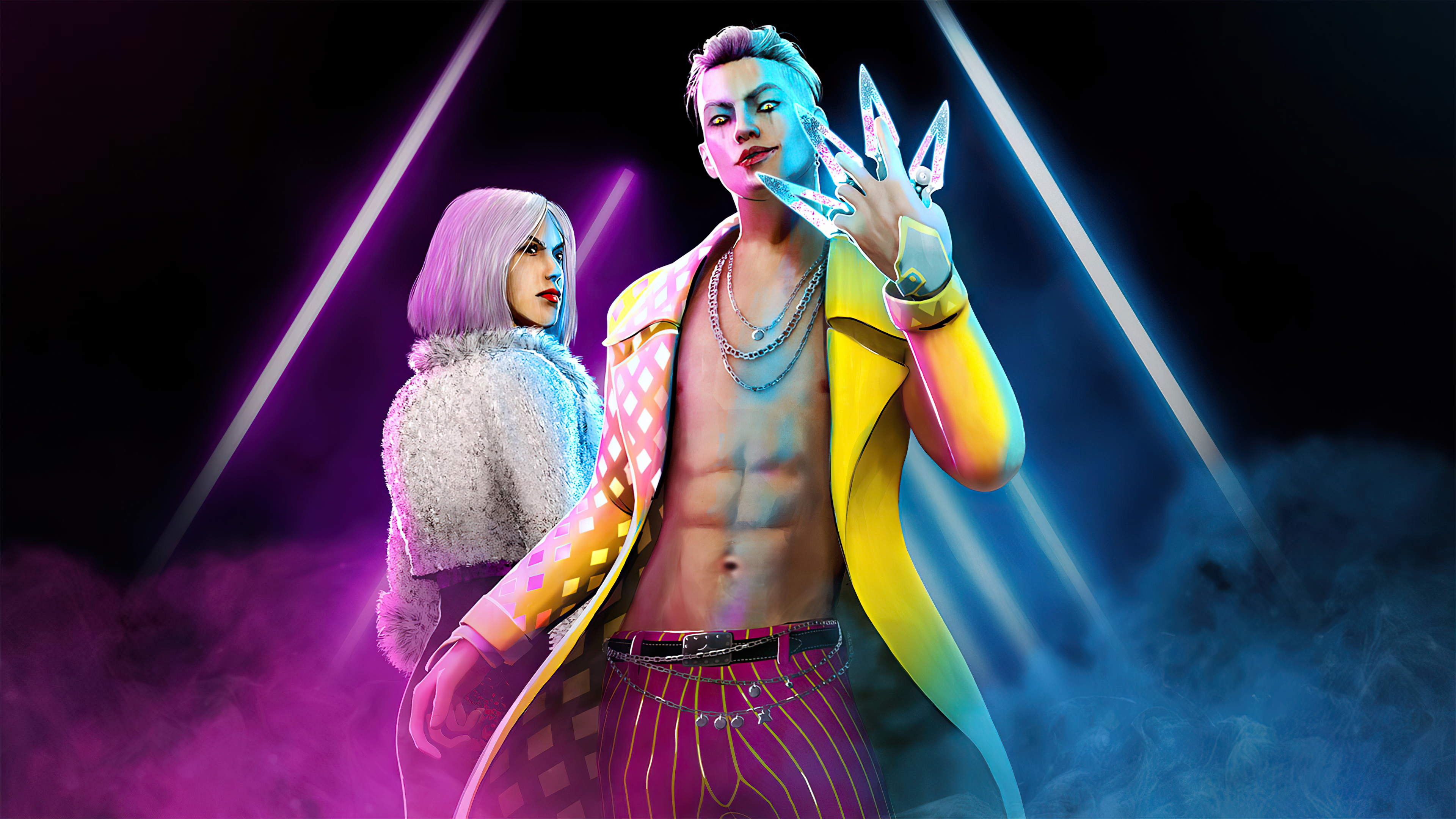 Dead by Daylight characters with neon lights HD Wallpaper