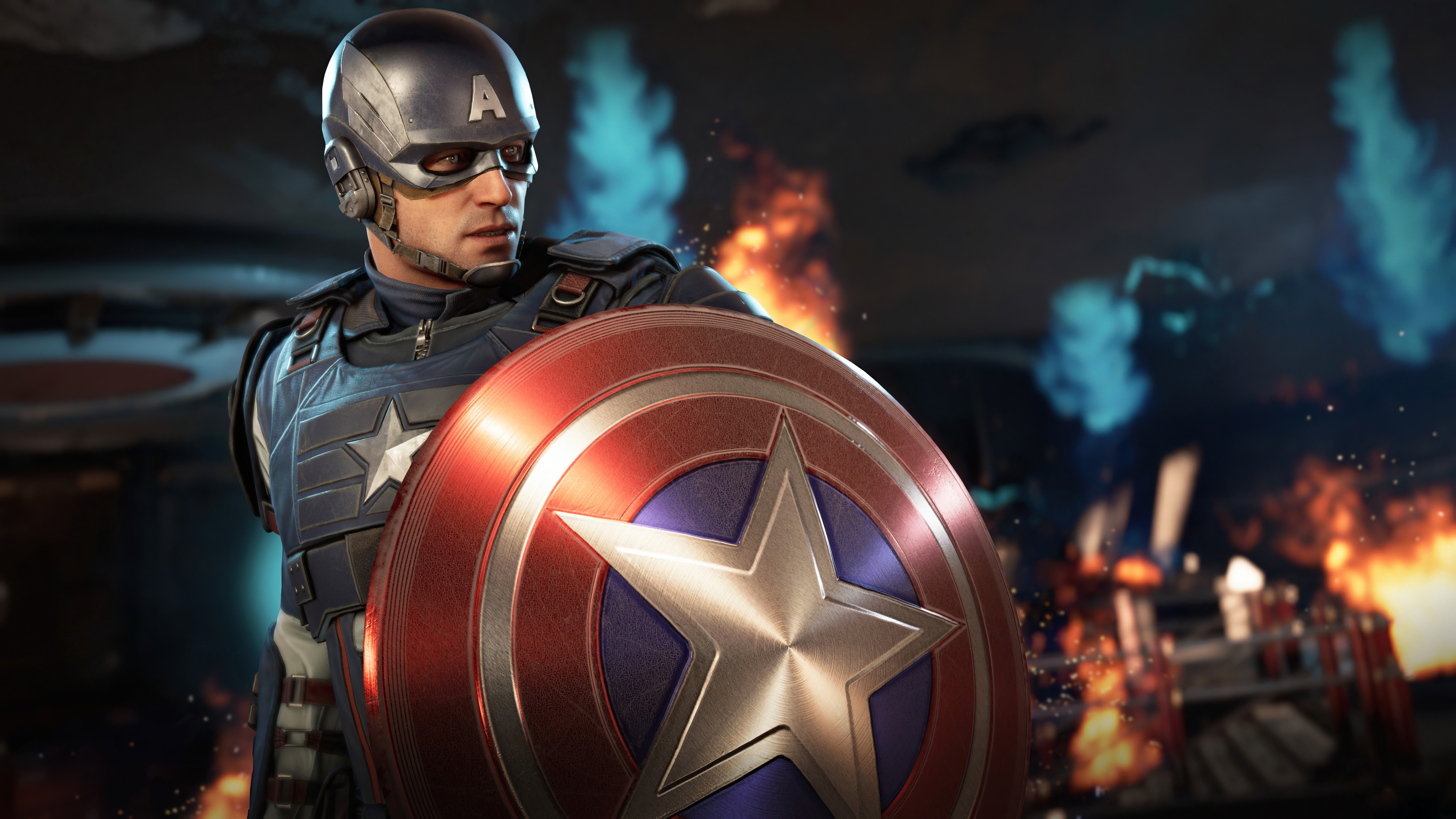 Captain America from Marvel's Avengers 4K HD Wallpaper