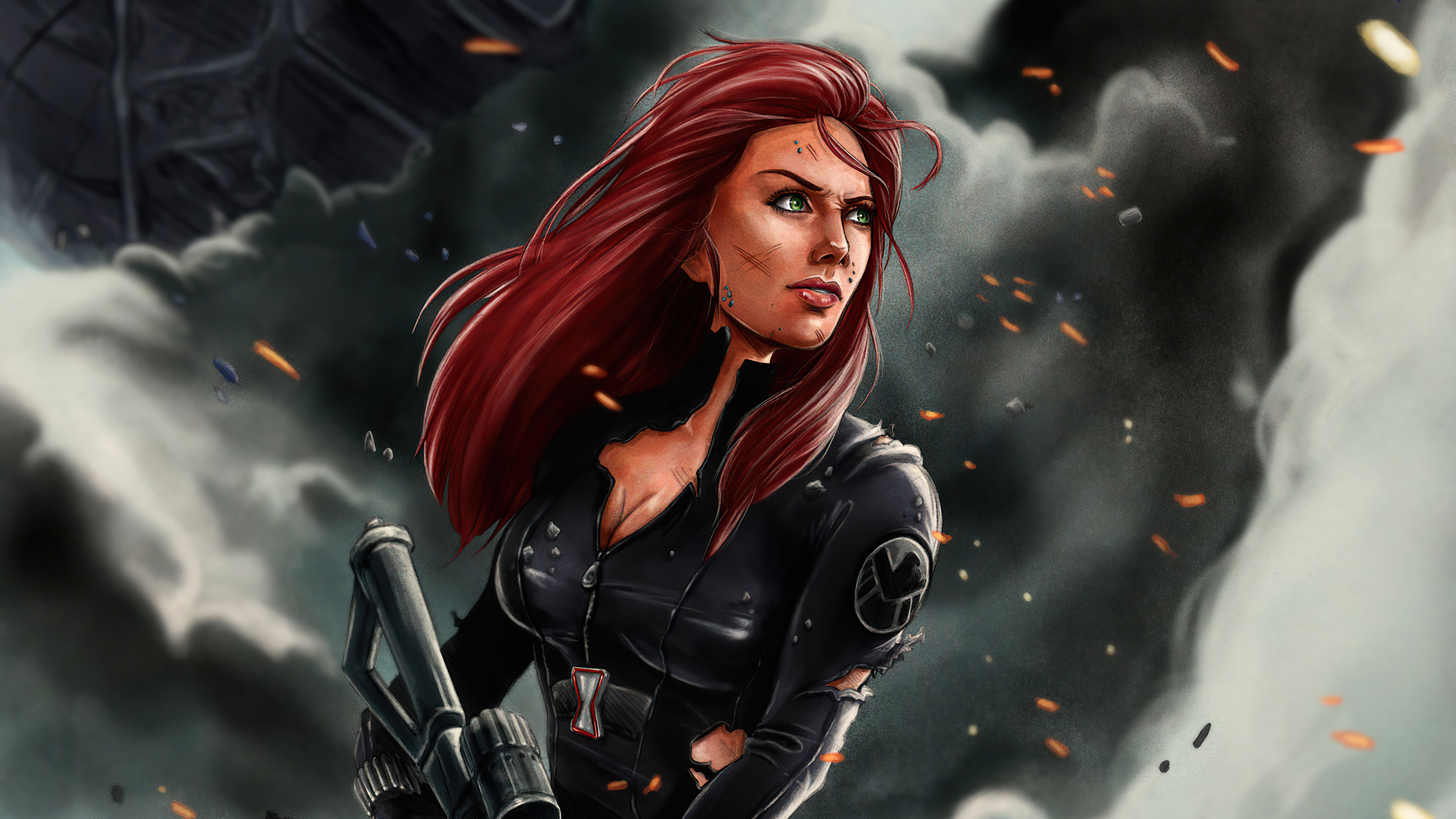 Black Widow from Marvel artwork HD Wallpaper