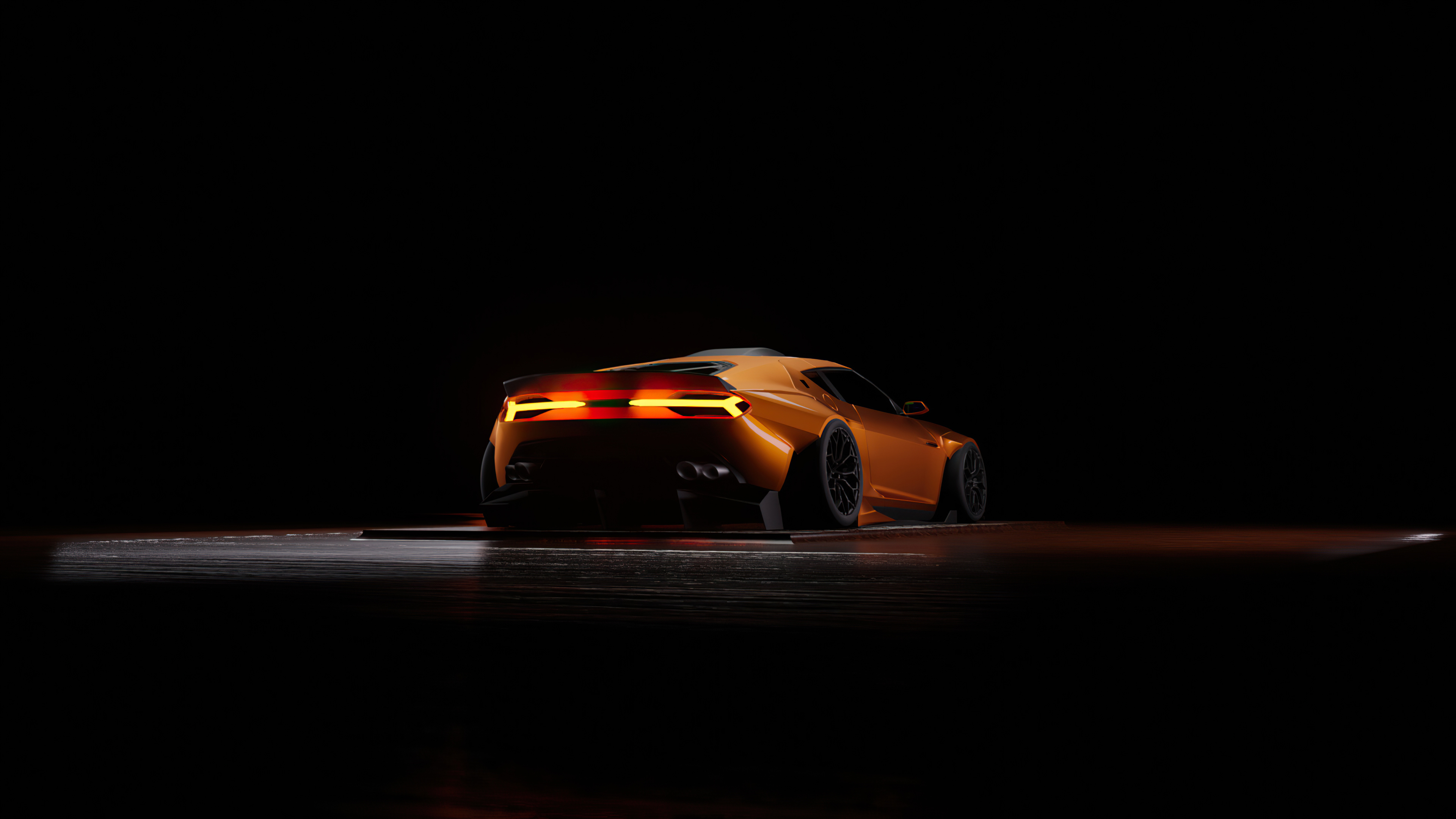 Orange Lamborghini Asterion concept car HD Wallpaper
