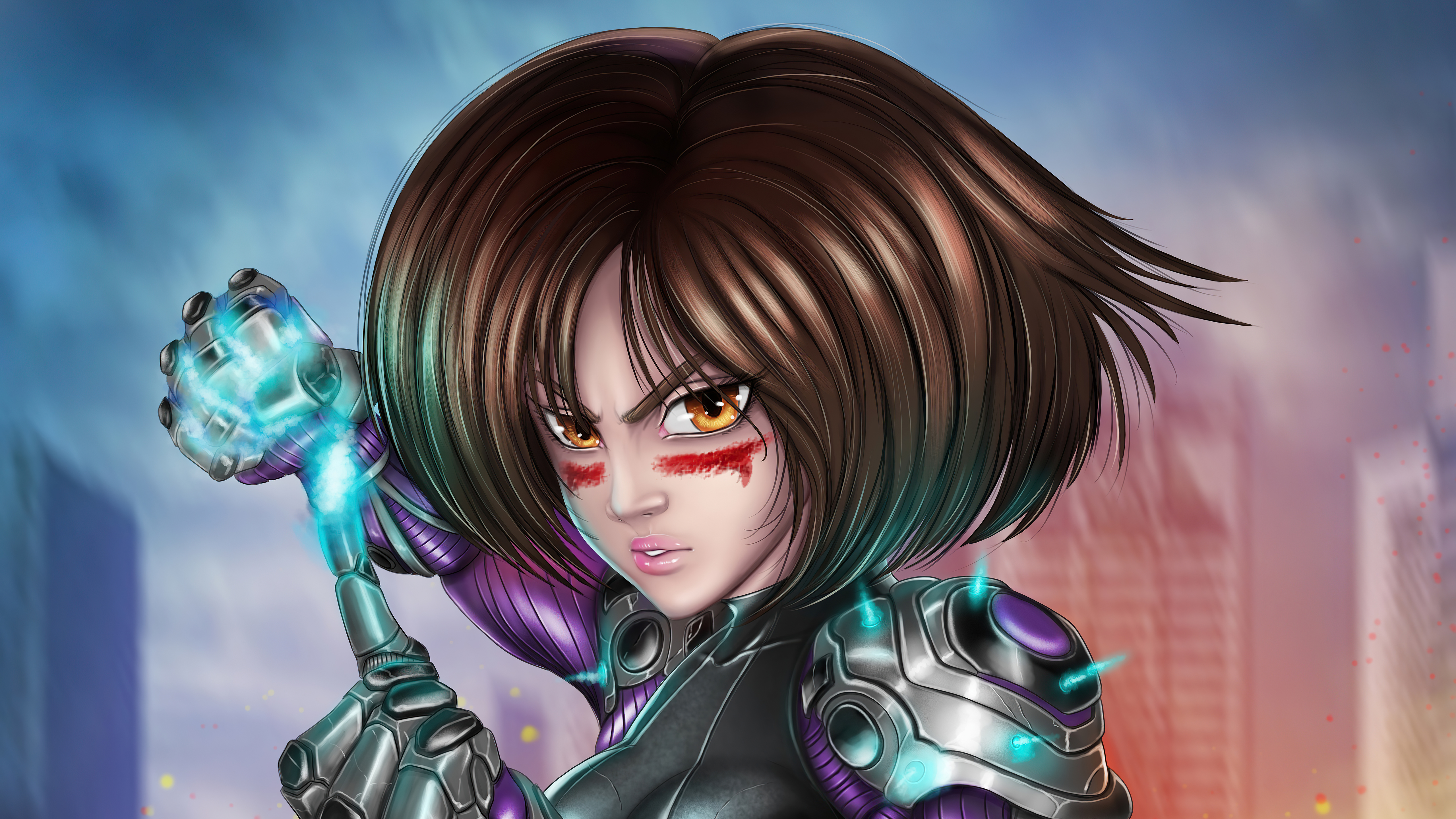 Alita from Alita: Battle Angel artwork HD Wallpaper