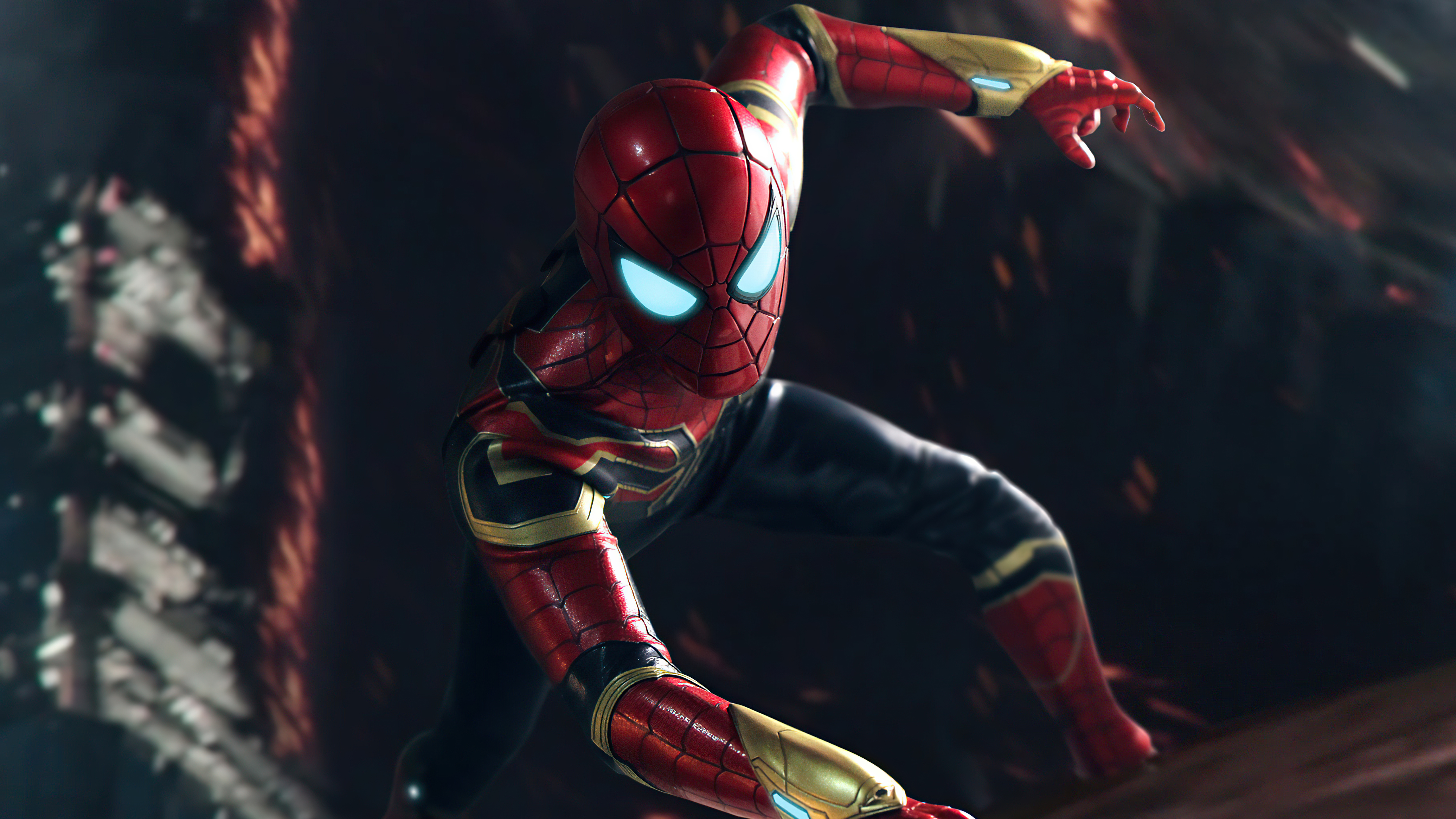 Spider-Man in Iron Spider Suit HD Wallpaper