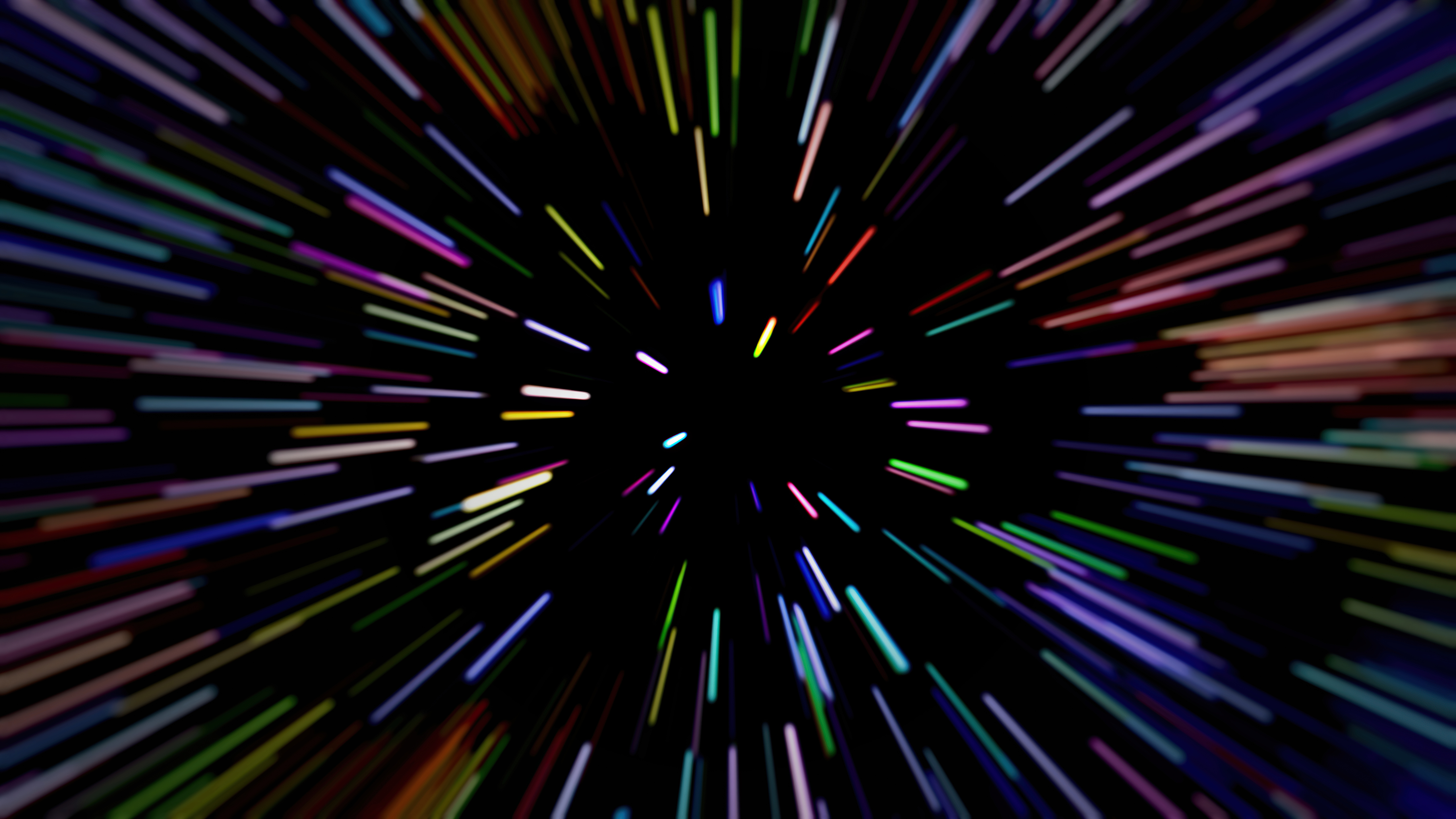 Abstract colorful light streaks in space HD Wallpaper