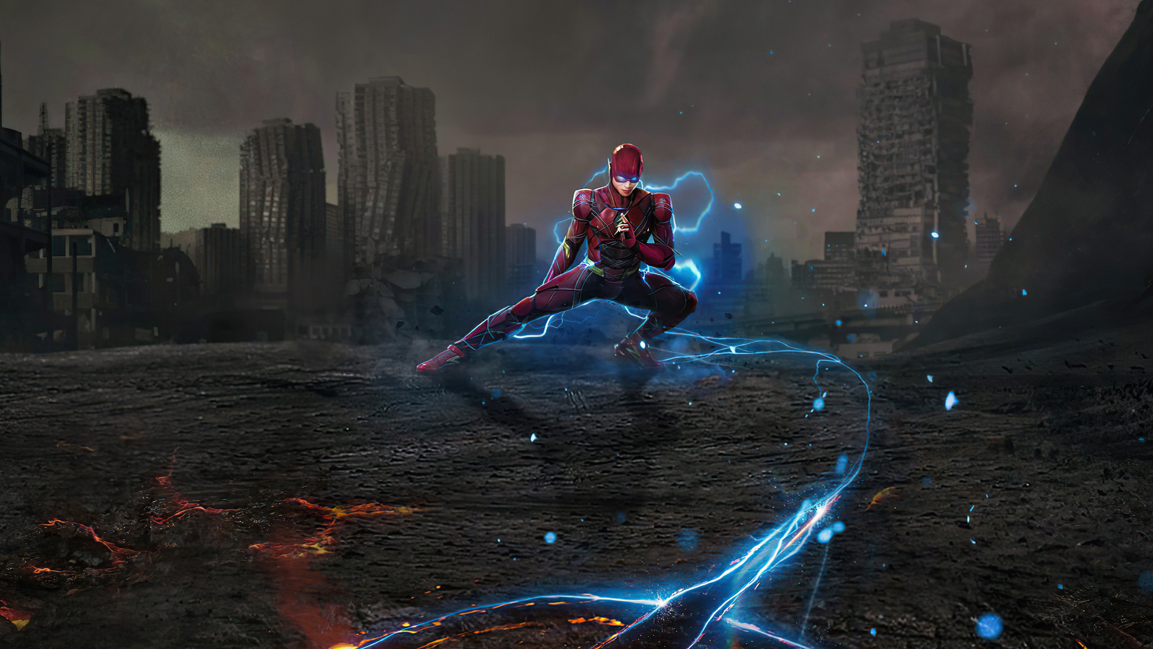 The Flash from Justice League 4K HD Wallpaper