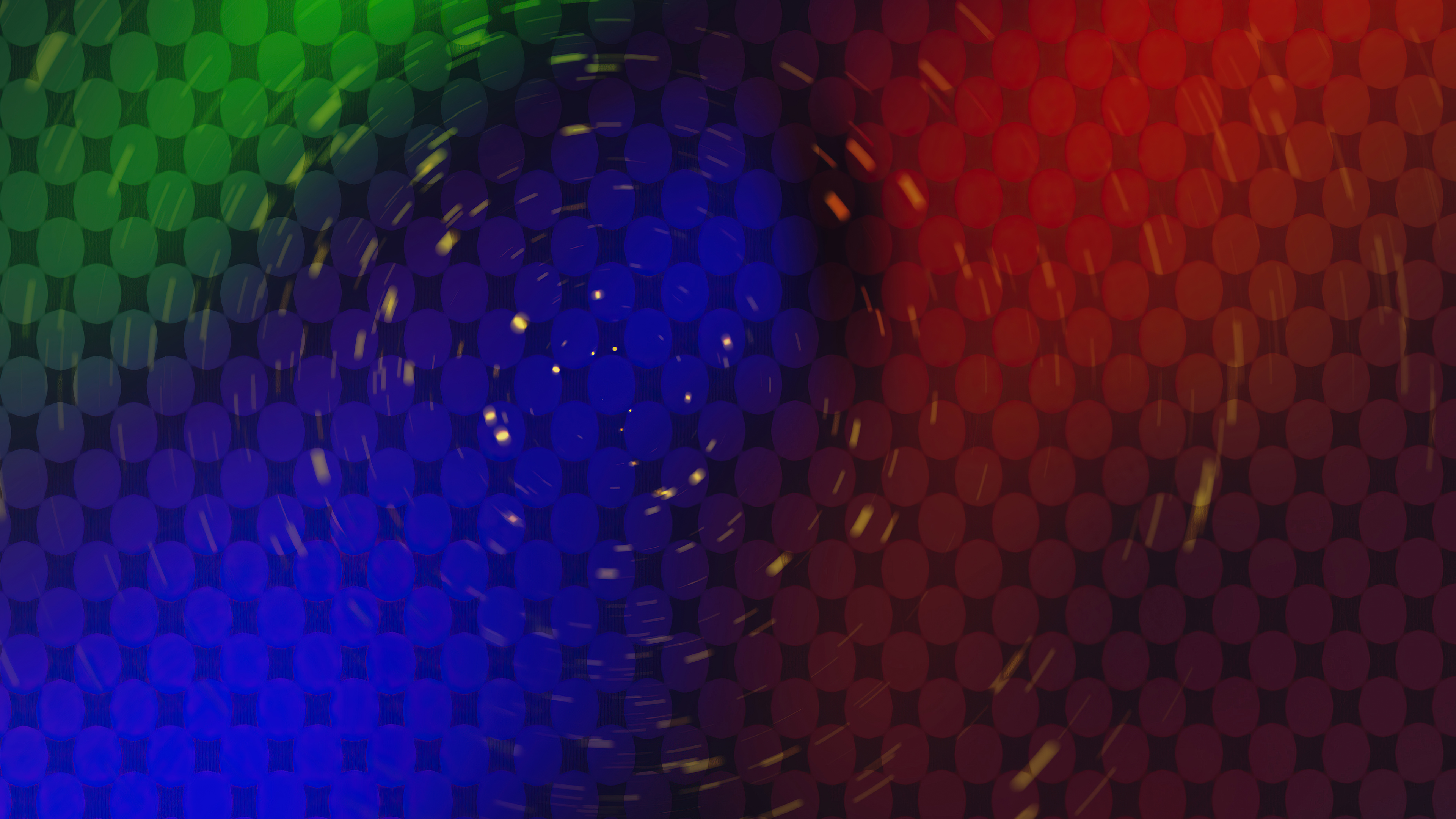 Abstract digital art with colorful circles and light streaks HD Wallpaper