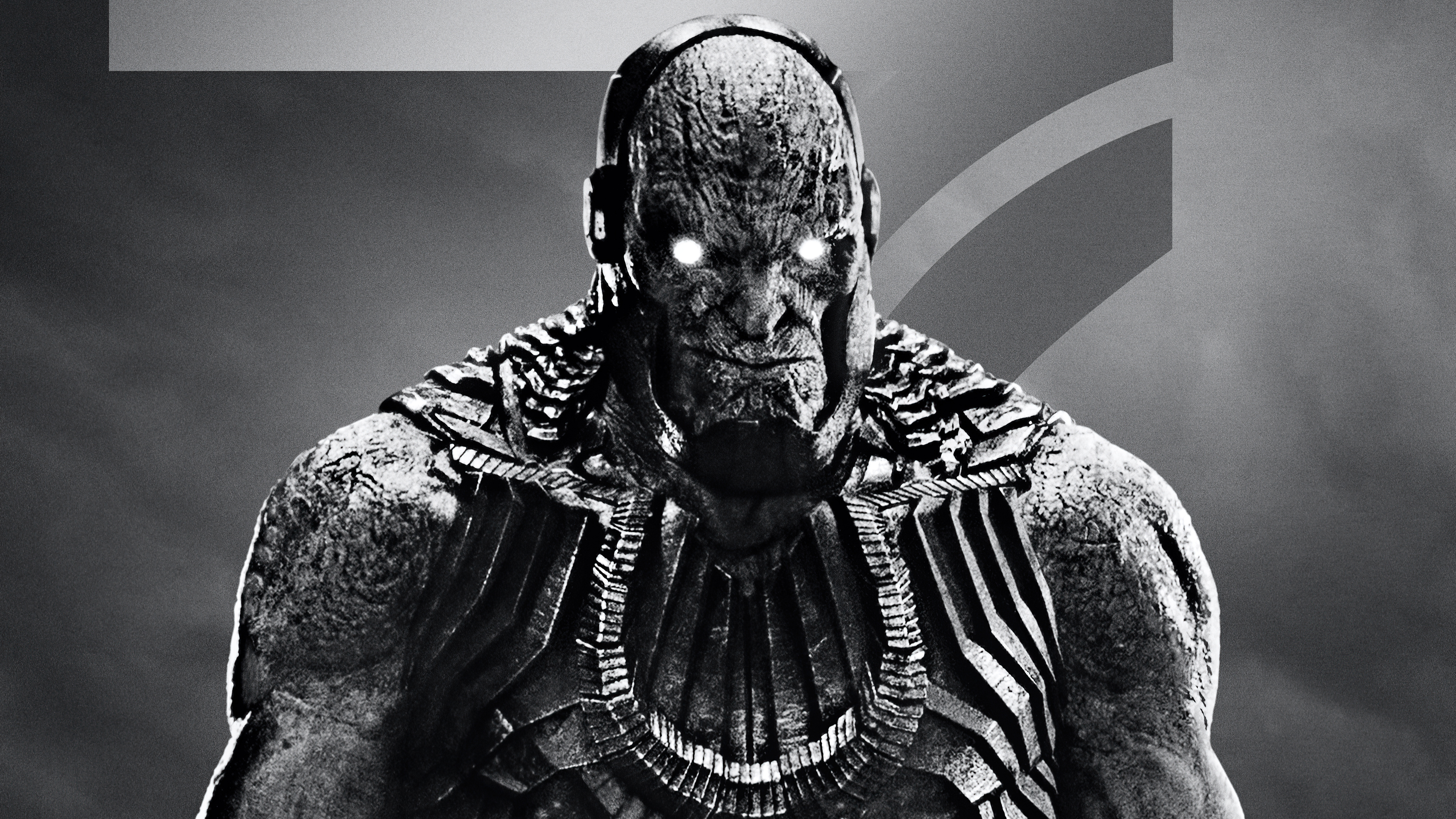 Darkseid from Justice League 4K monochrome HD Wallpaper