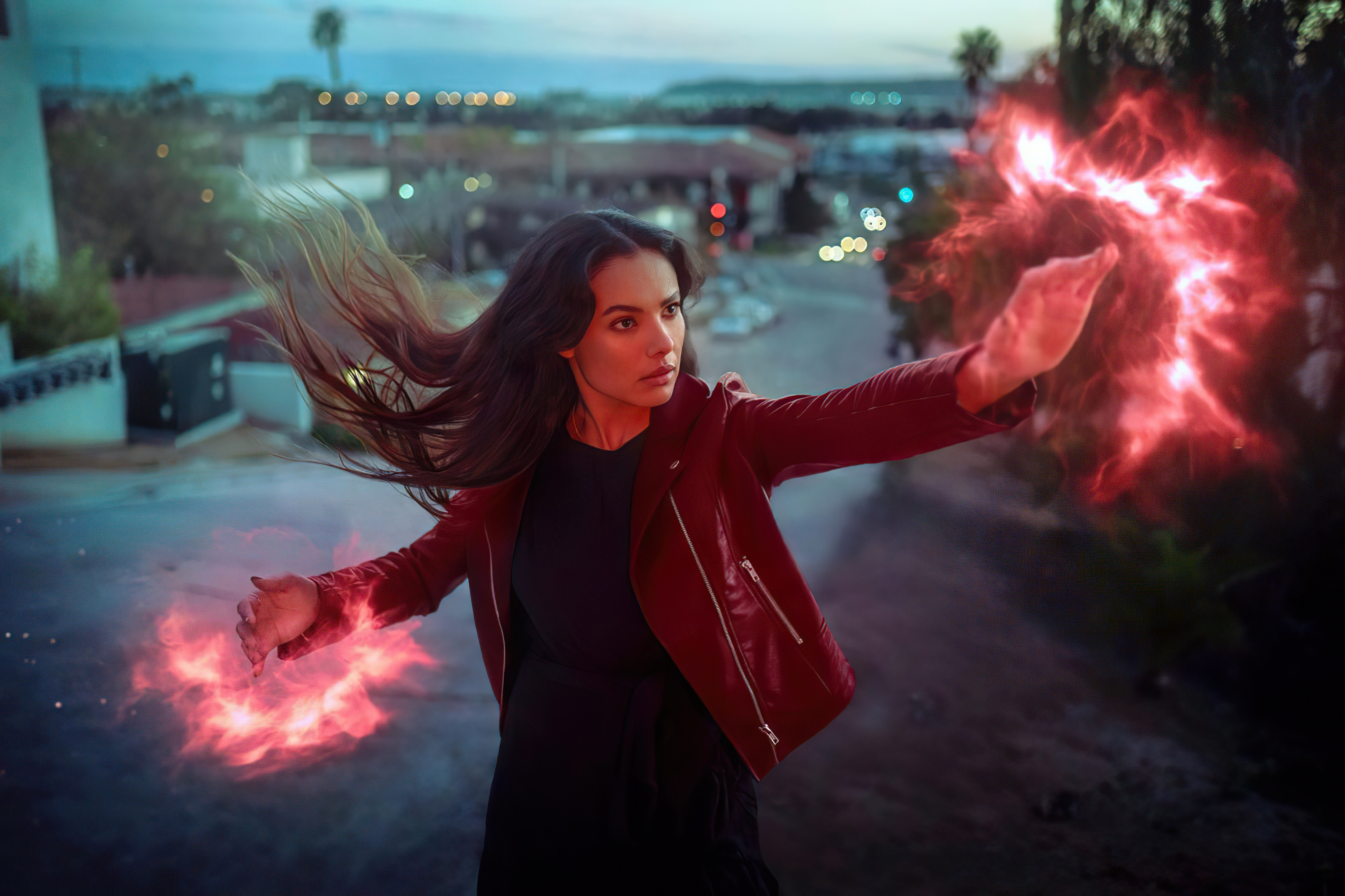 Scarlet Witch from Wanda Vision using magic HD Wallpaper