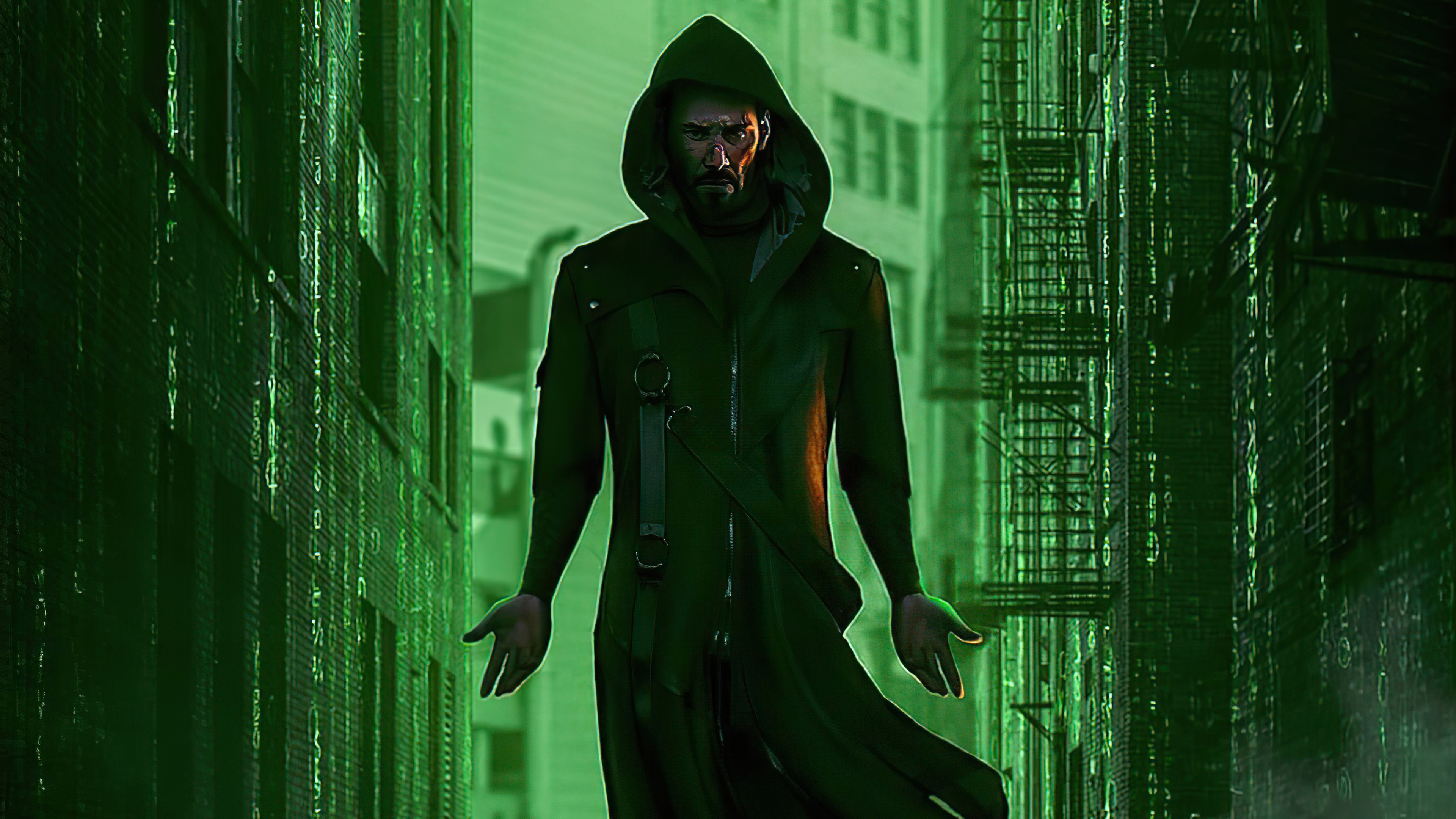 Keanu Reeves as Neo from The Matrix 4K HD Wallpaper