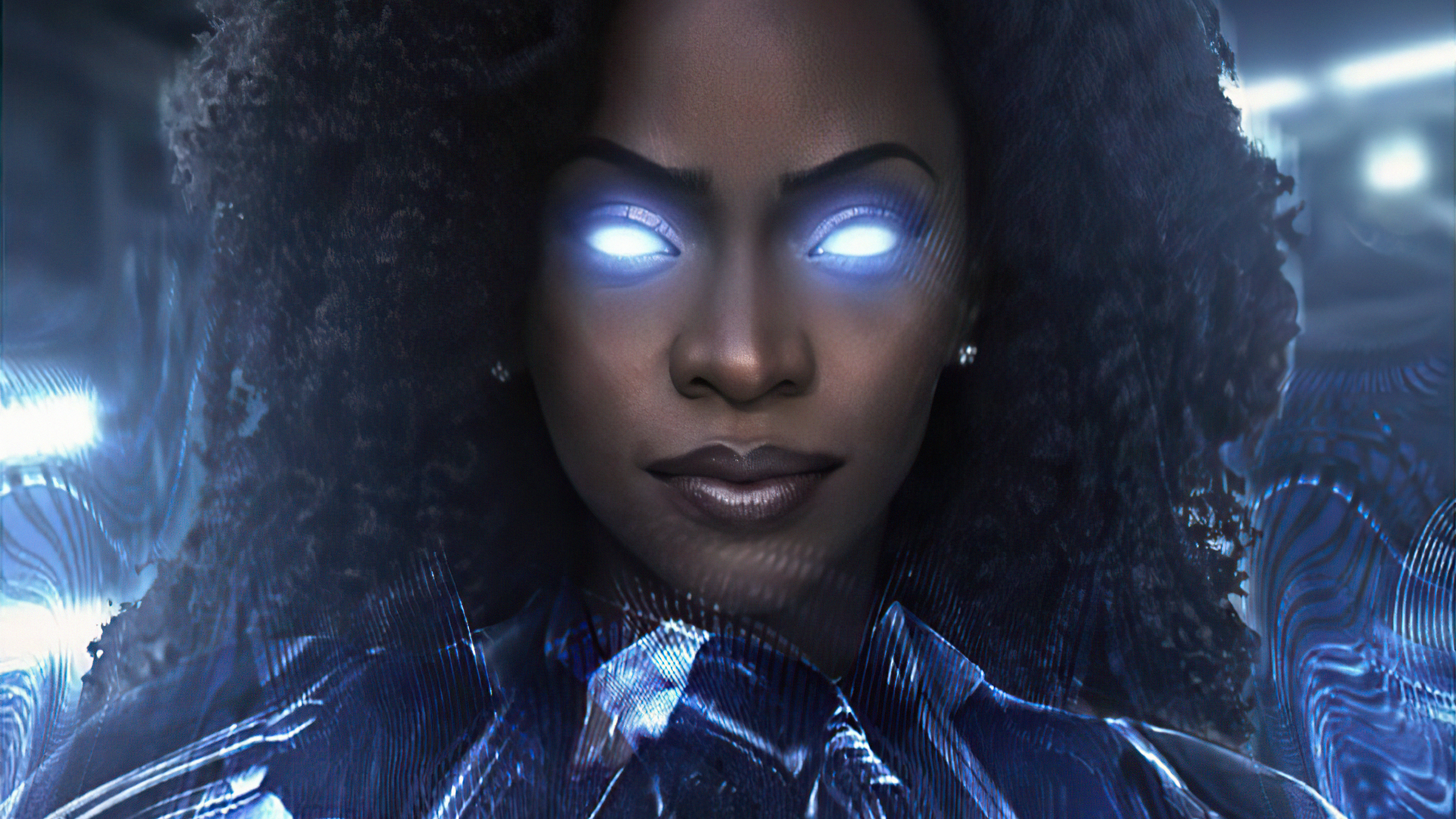 Woman with glowing eyes from Wanda Vision 4K HD Wallpaper