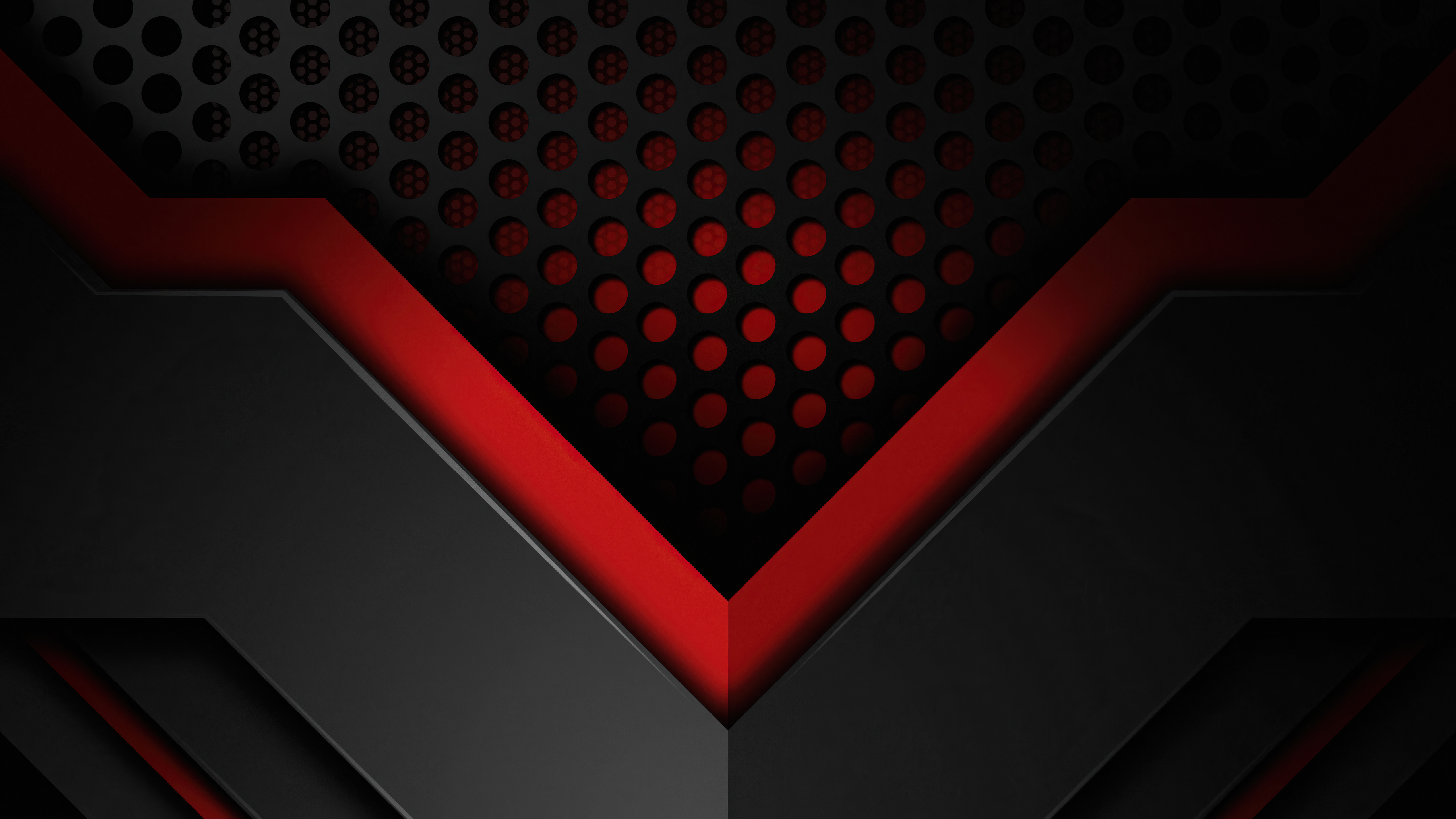 Abstract Red and Black Geometric Pattern 4K HD Wallpaper