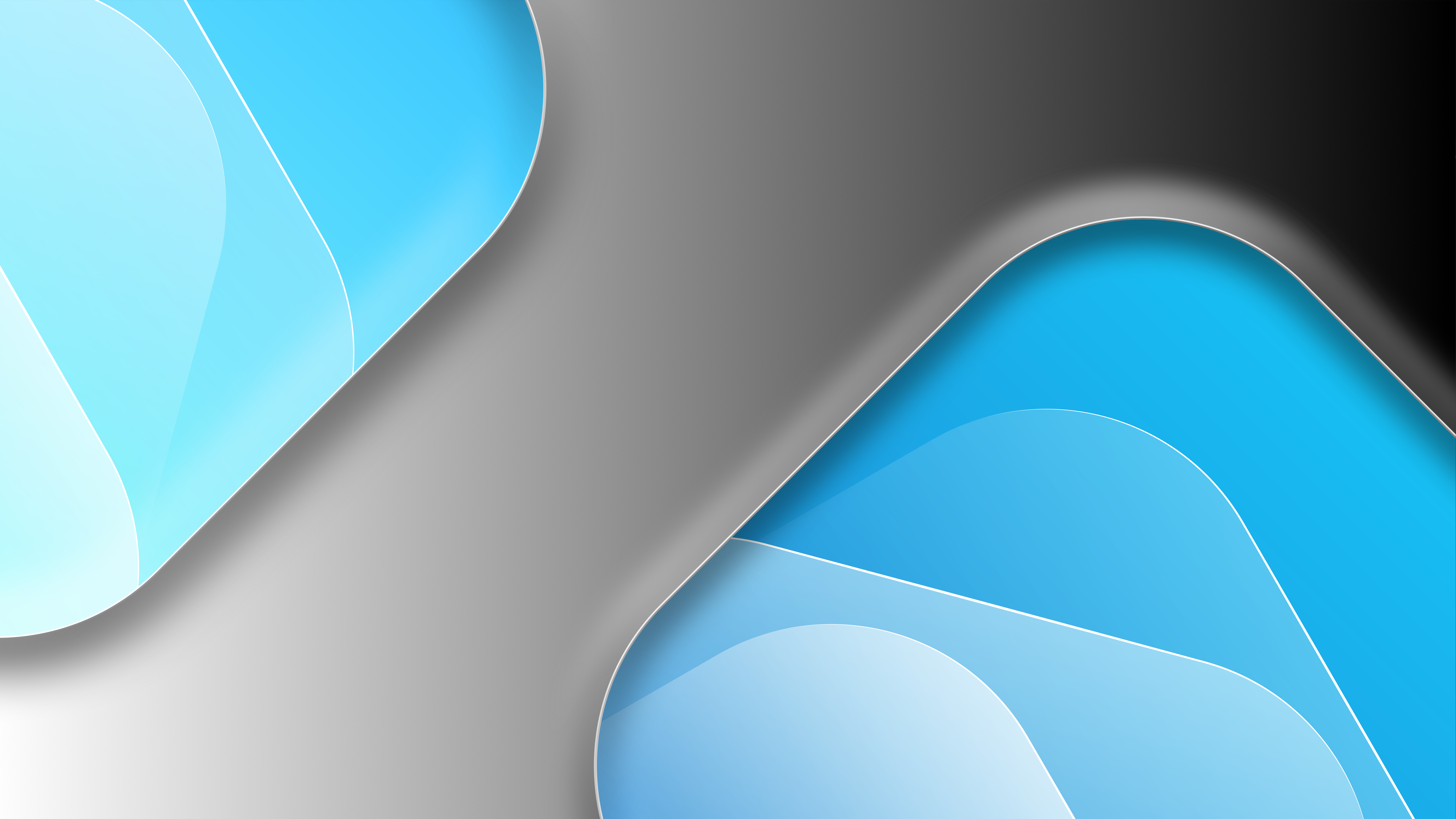 Abstract blue and gray shapes with shadows HD Wallpaper