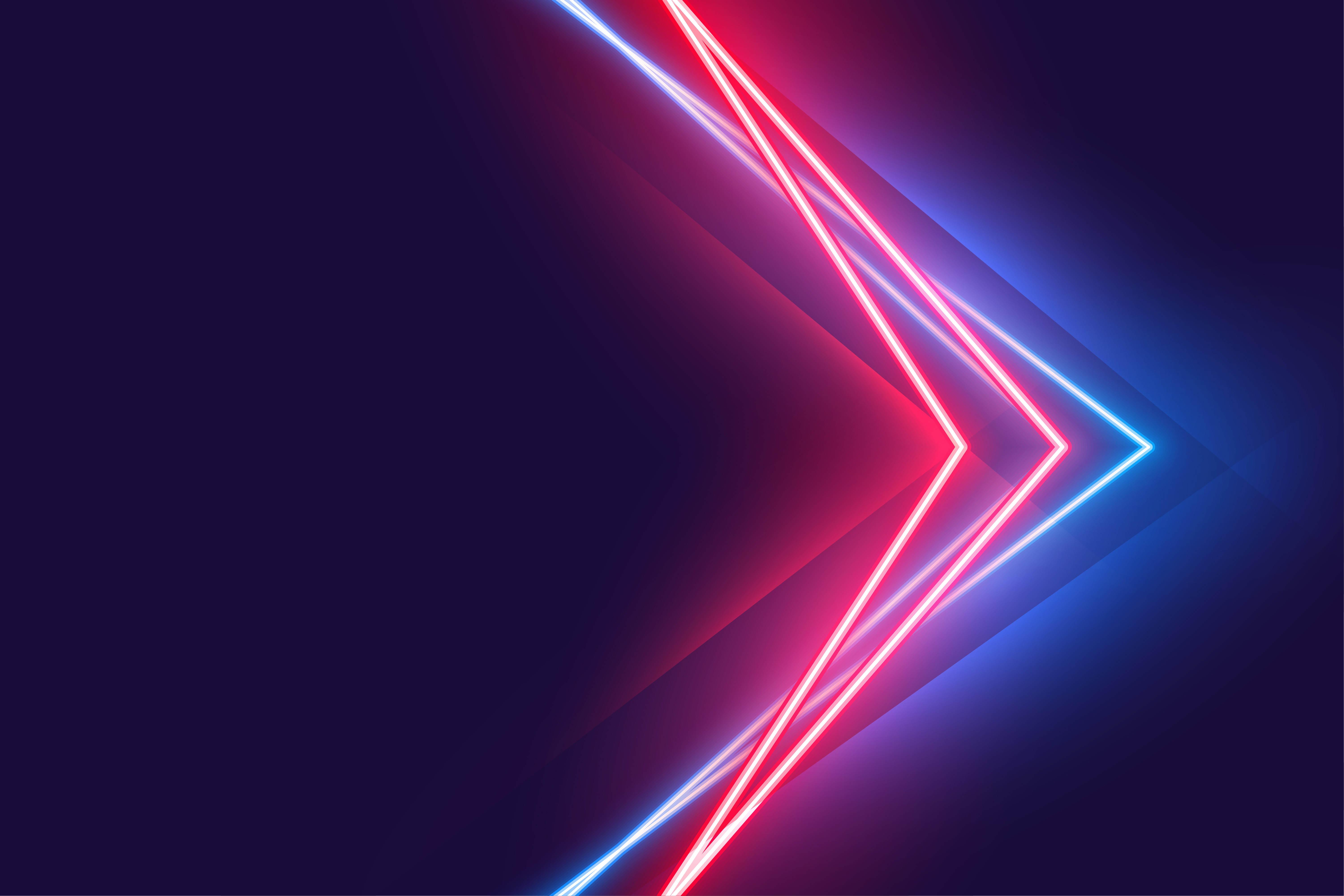Abstract Neon Light Arrows HD Wallpaper