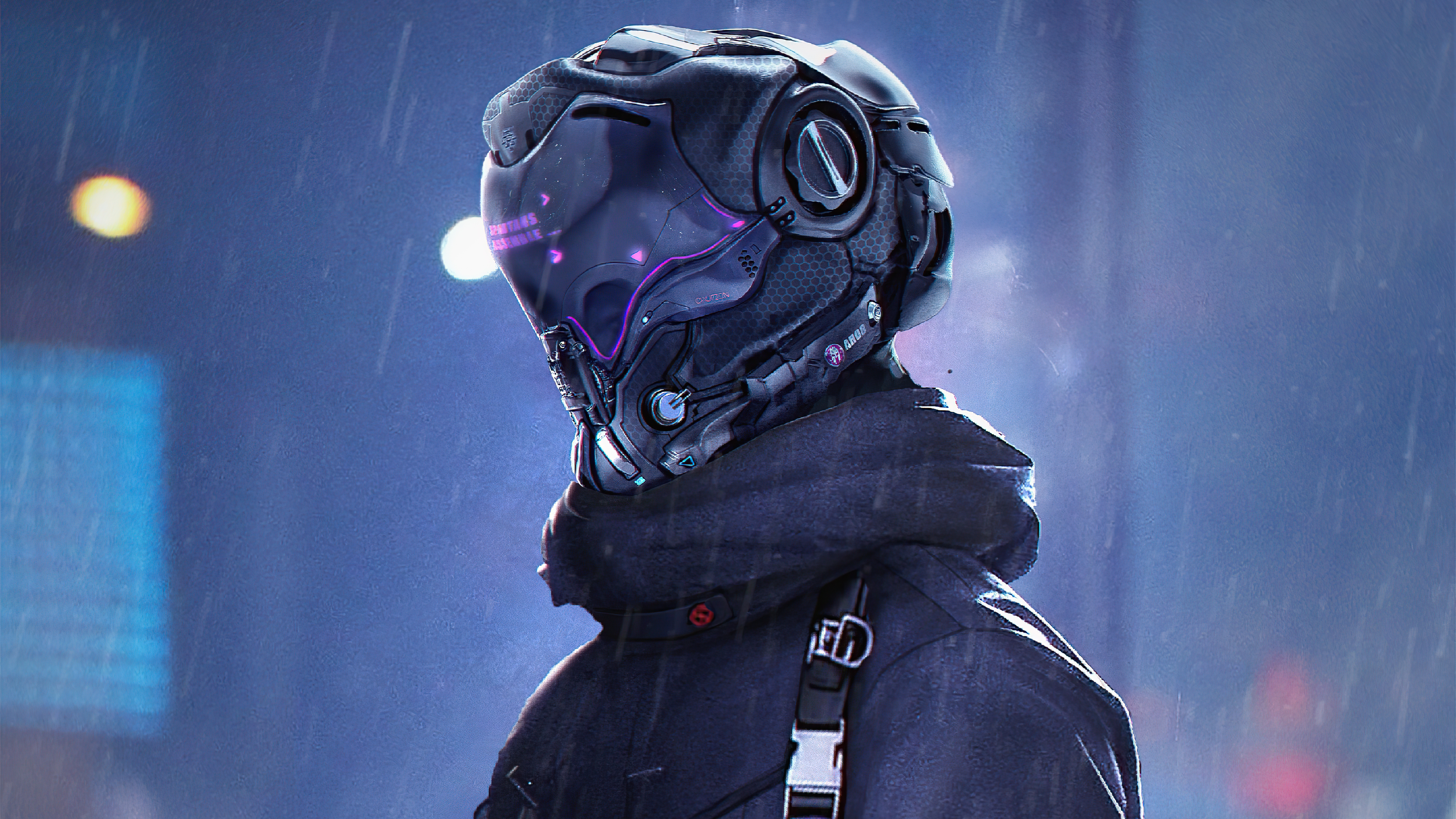 Cyberpunk robot artwork in 4K HD Wallpaper