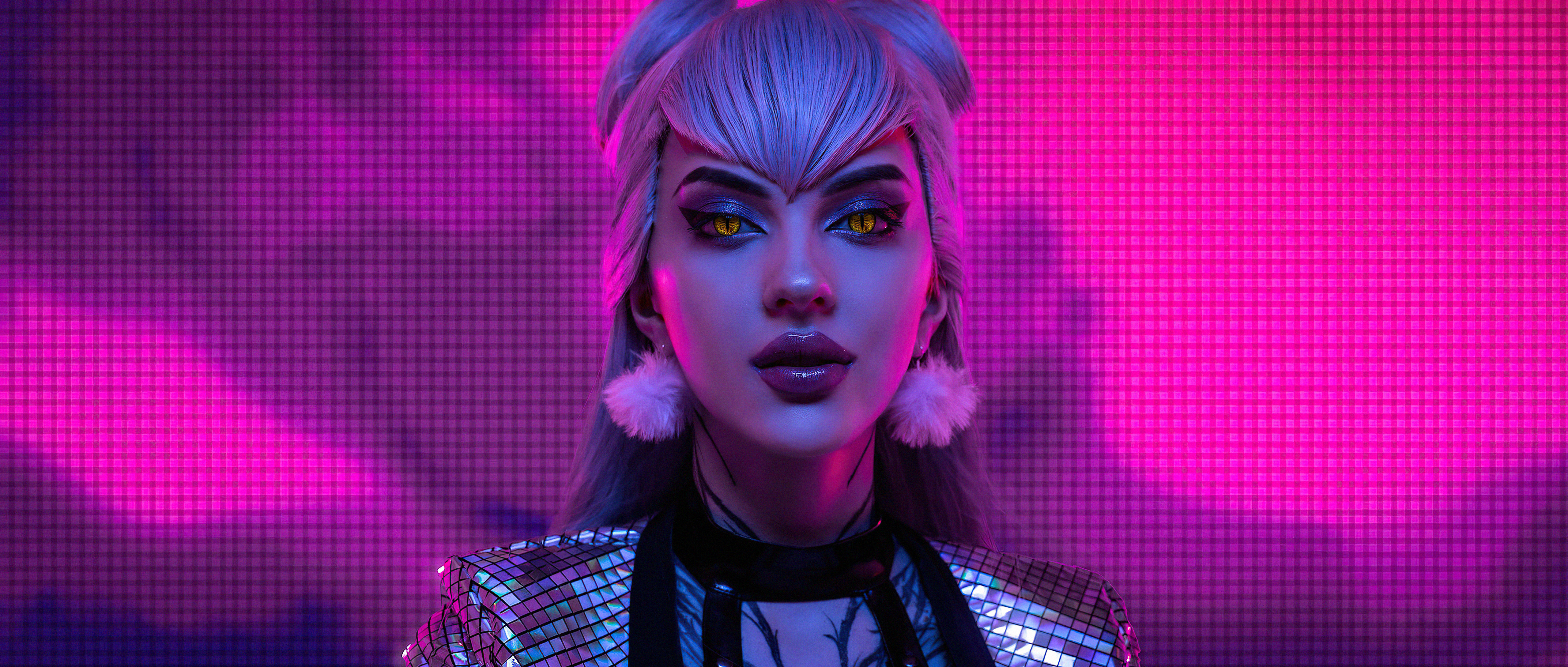 K/DA Kai'Sa from League of Legends 4K Cosplay HD Wallpaper