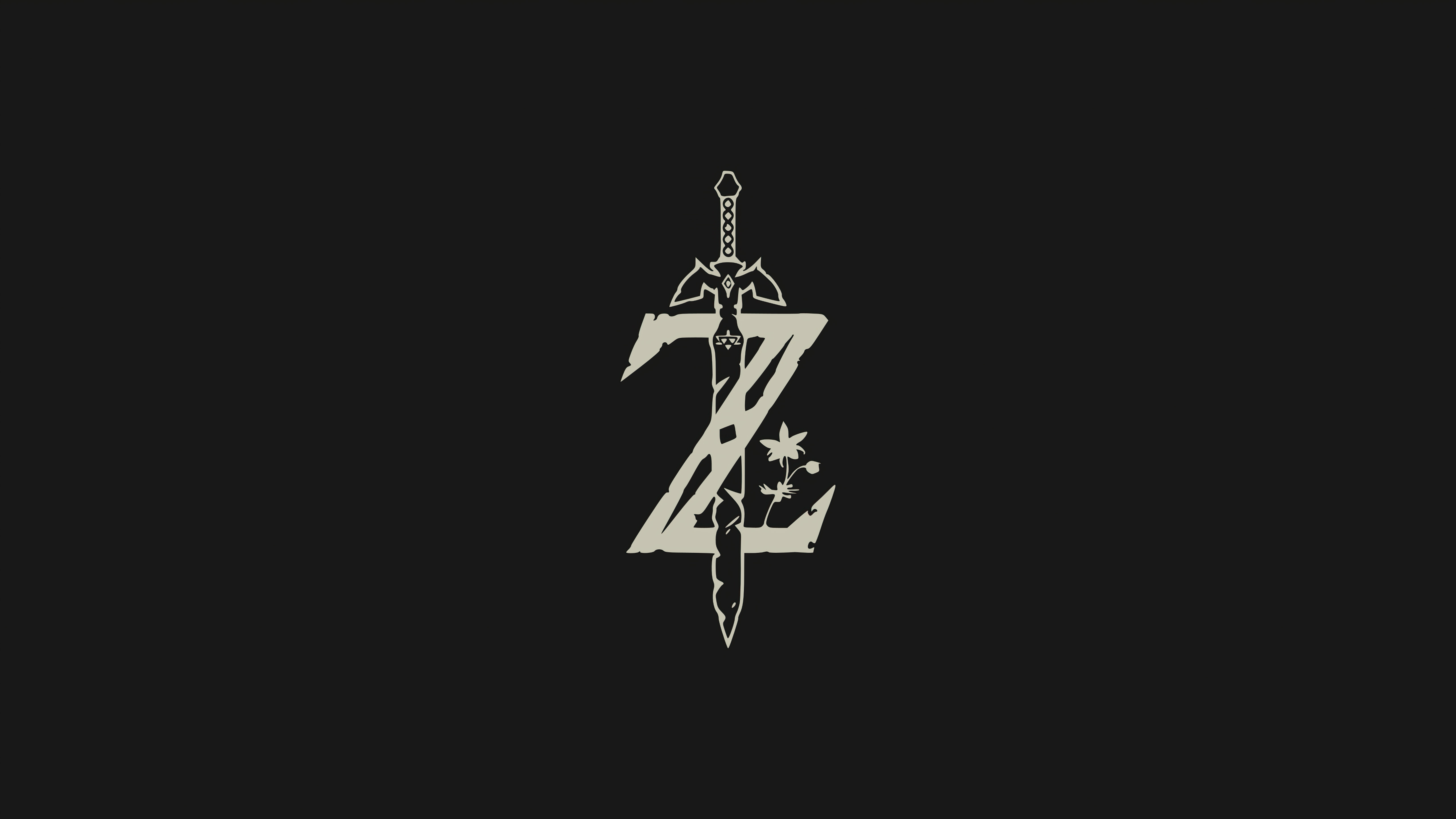 The Legend of Zelda logo with Master Sword HD Wallpaper