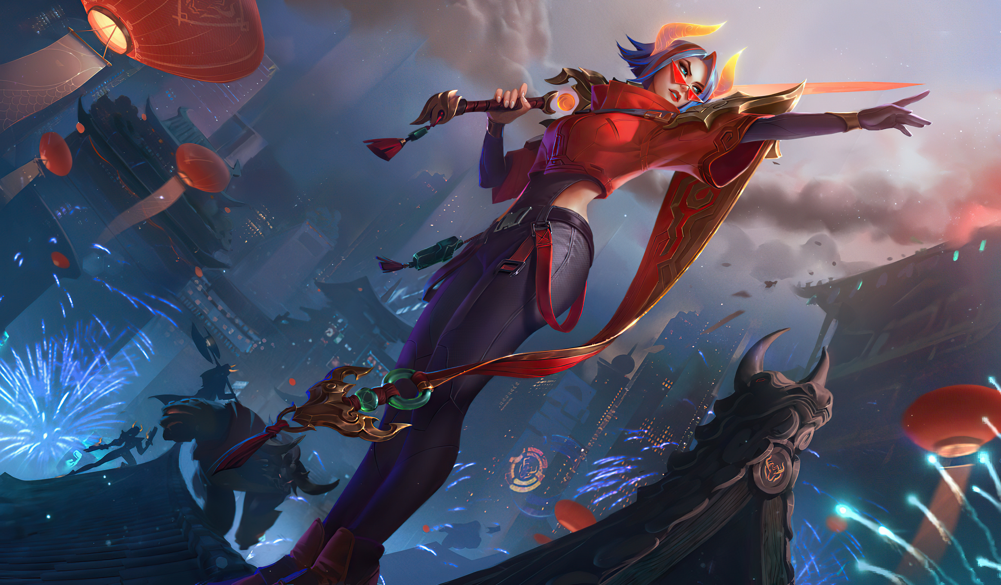 Jinx from League of Legends Lunar New Year HD Wallpaper
