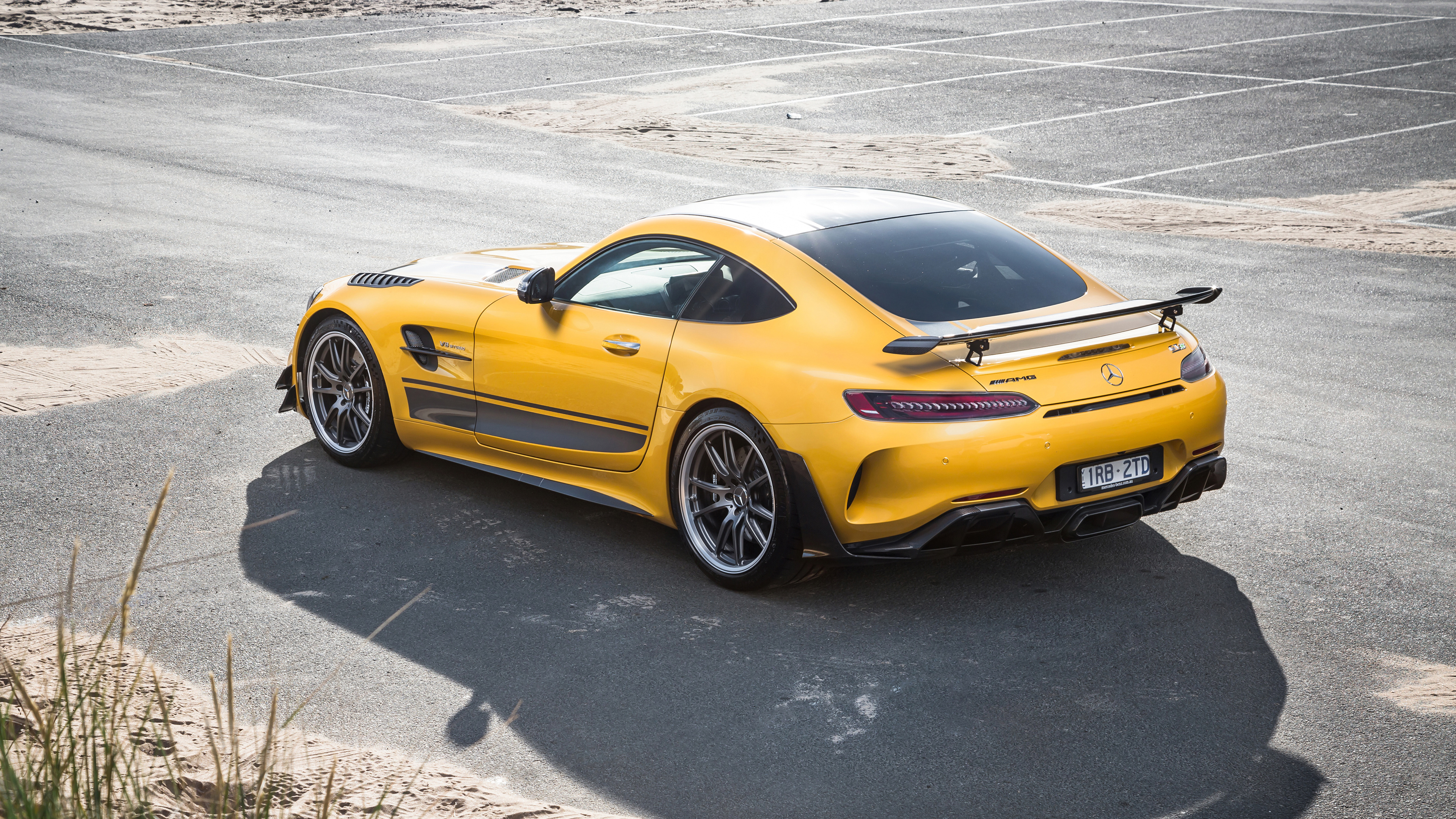 Yellow Mercedes-Benz AMG GT 4K HD Wallpaper