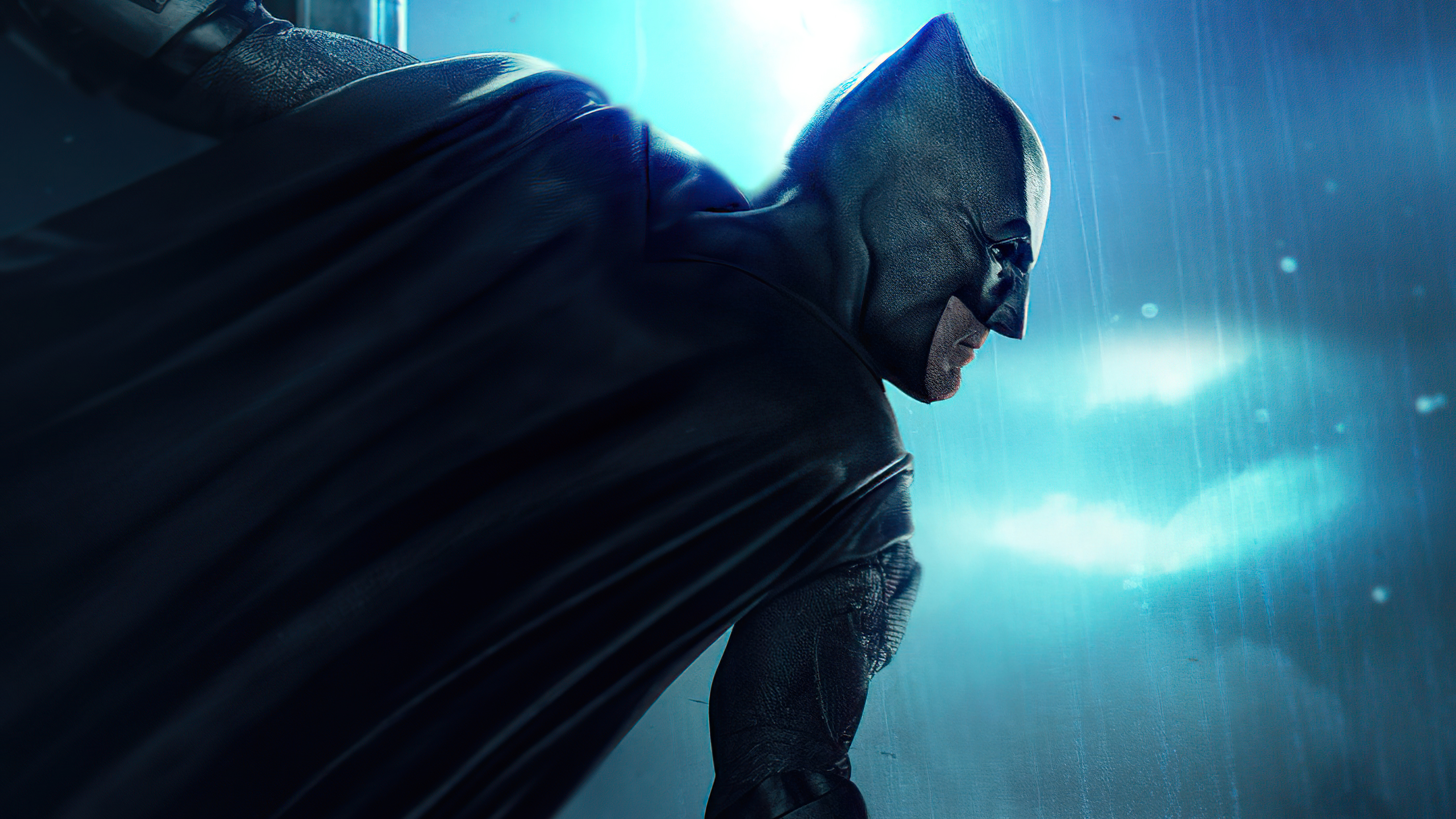 Batman in the rain HD Wallpaper
