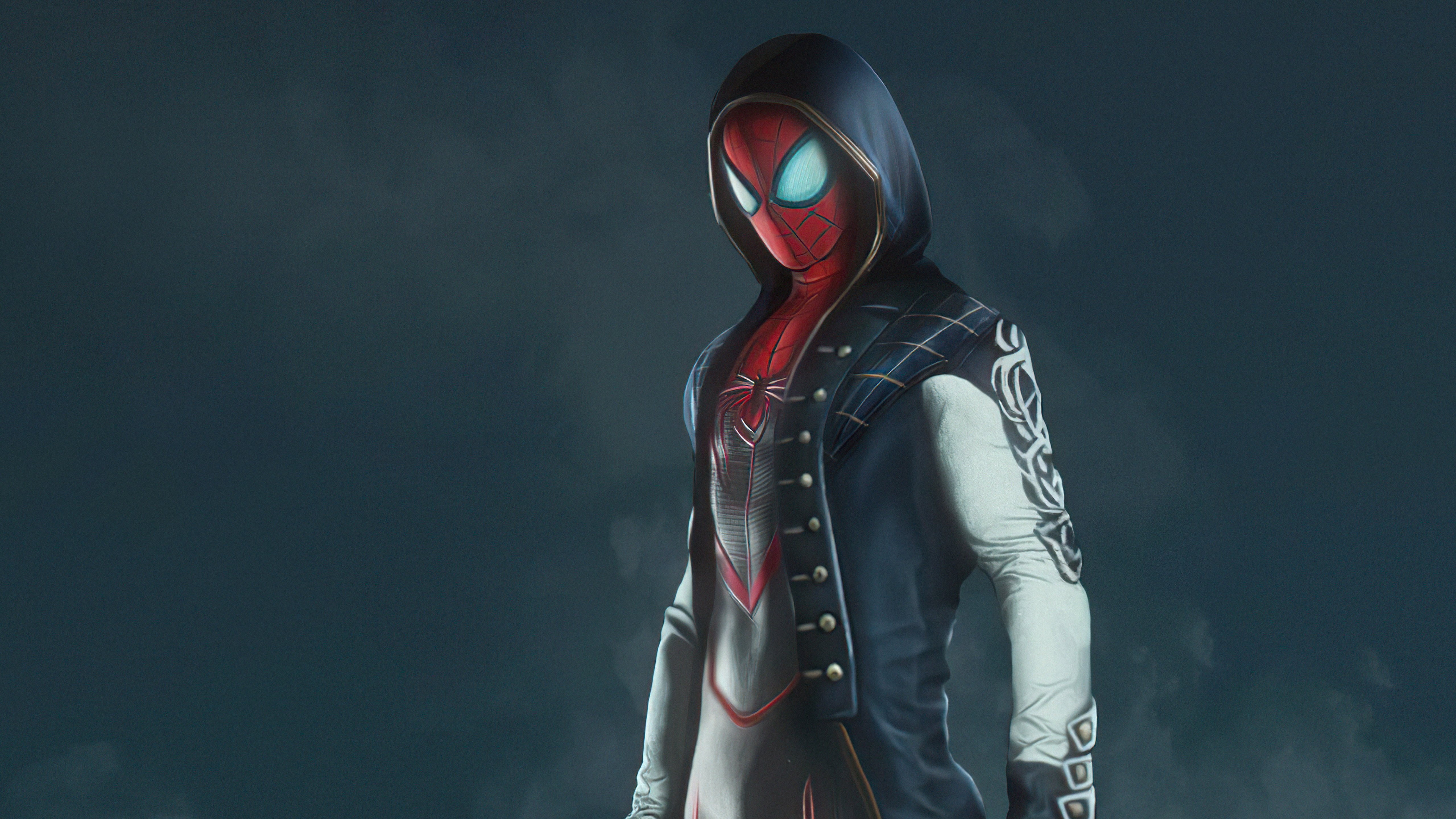 Spider-Man in a hooded coat HD Wallpaper