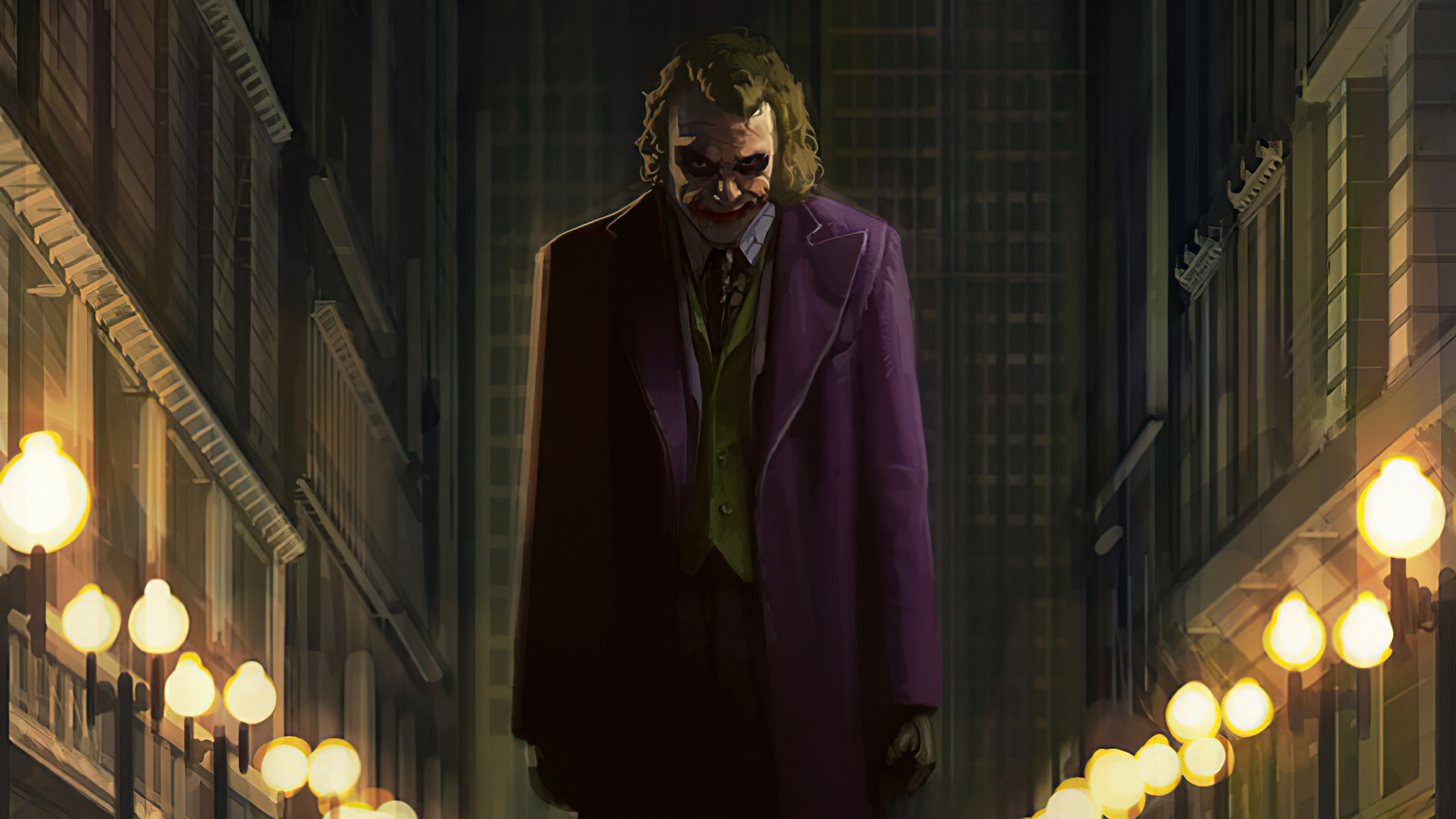 The Joker in a dark alleyway, artwork HD Wallpaper