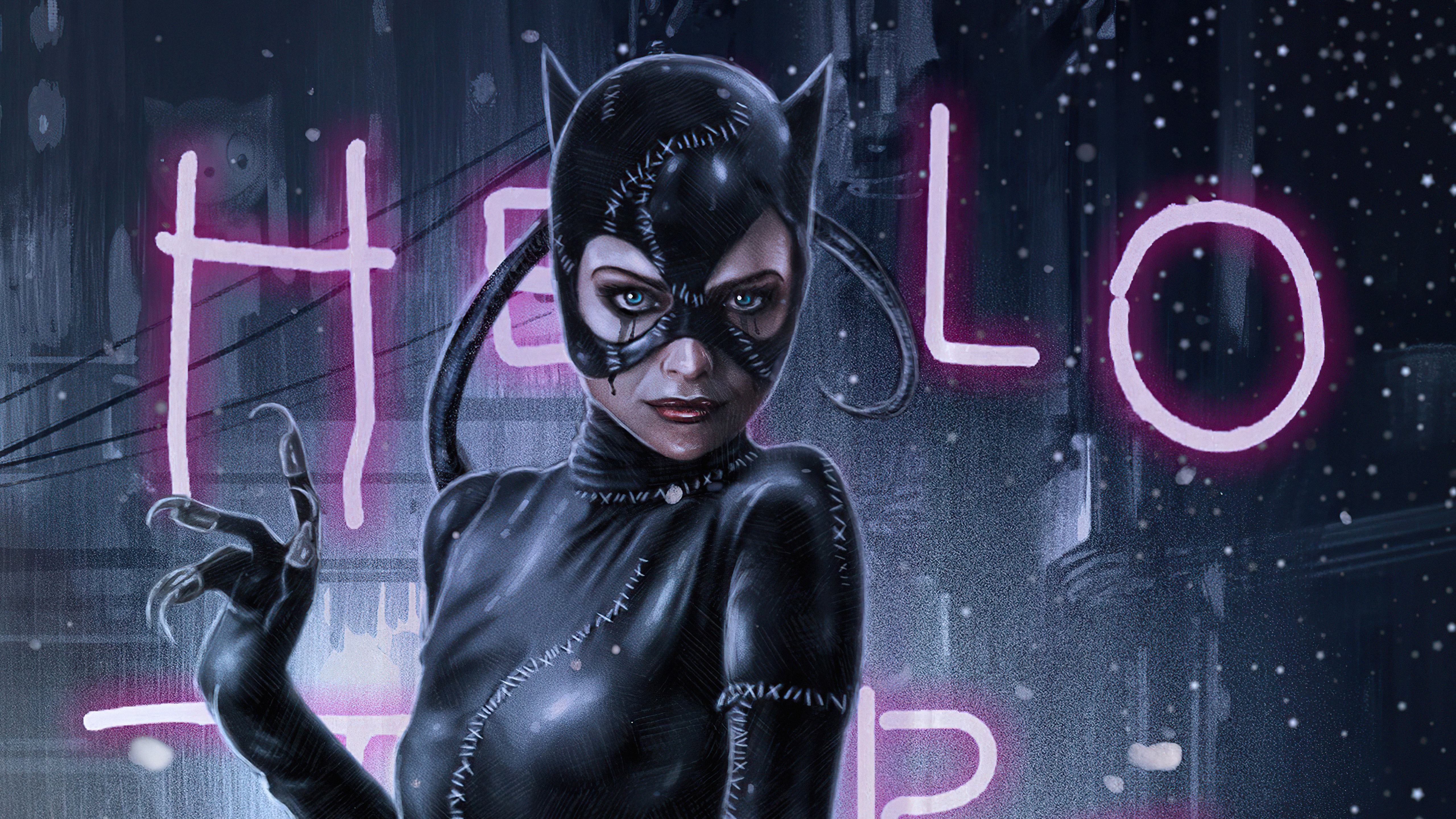 Catwoman Digital Art 4K HD Wallpaper
