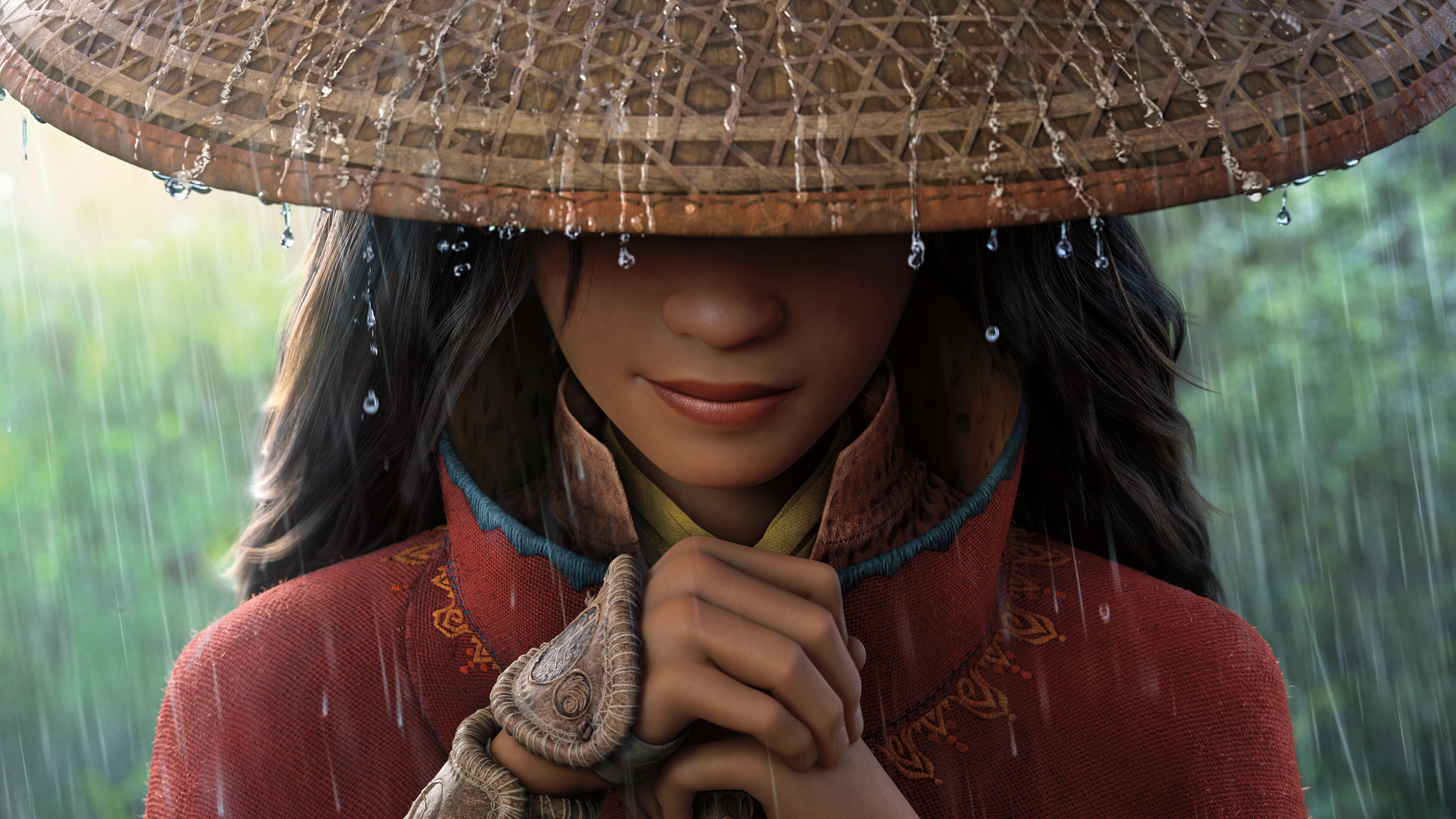 Raya from Raya and the Last Dragon in the rain HD Wallpaper