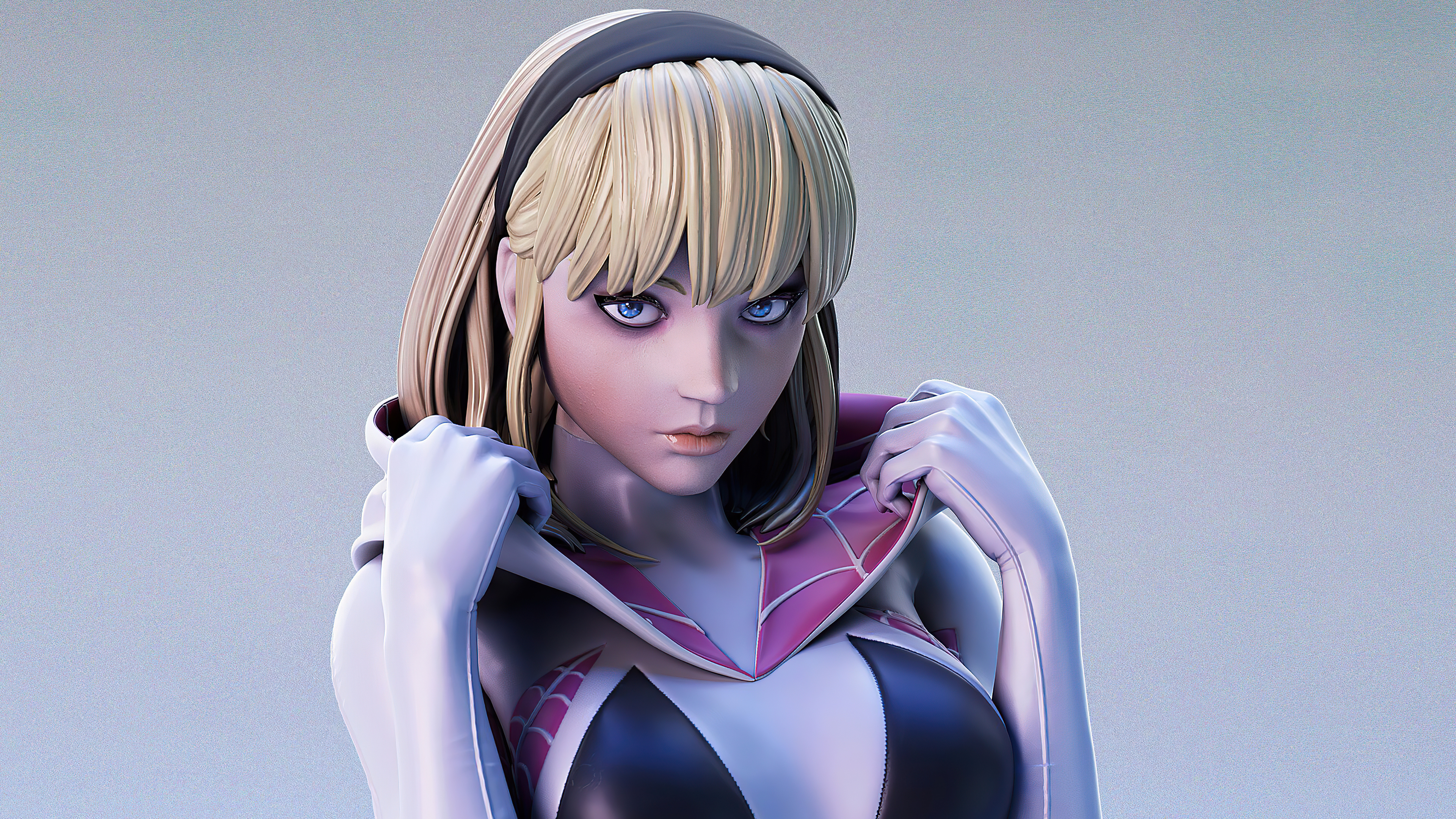 Gwen Stacy from Spider-Man artwork HD Wallpaper