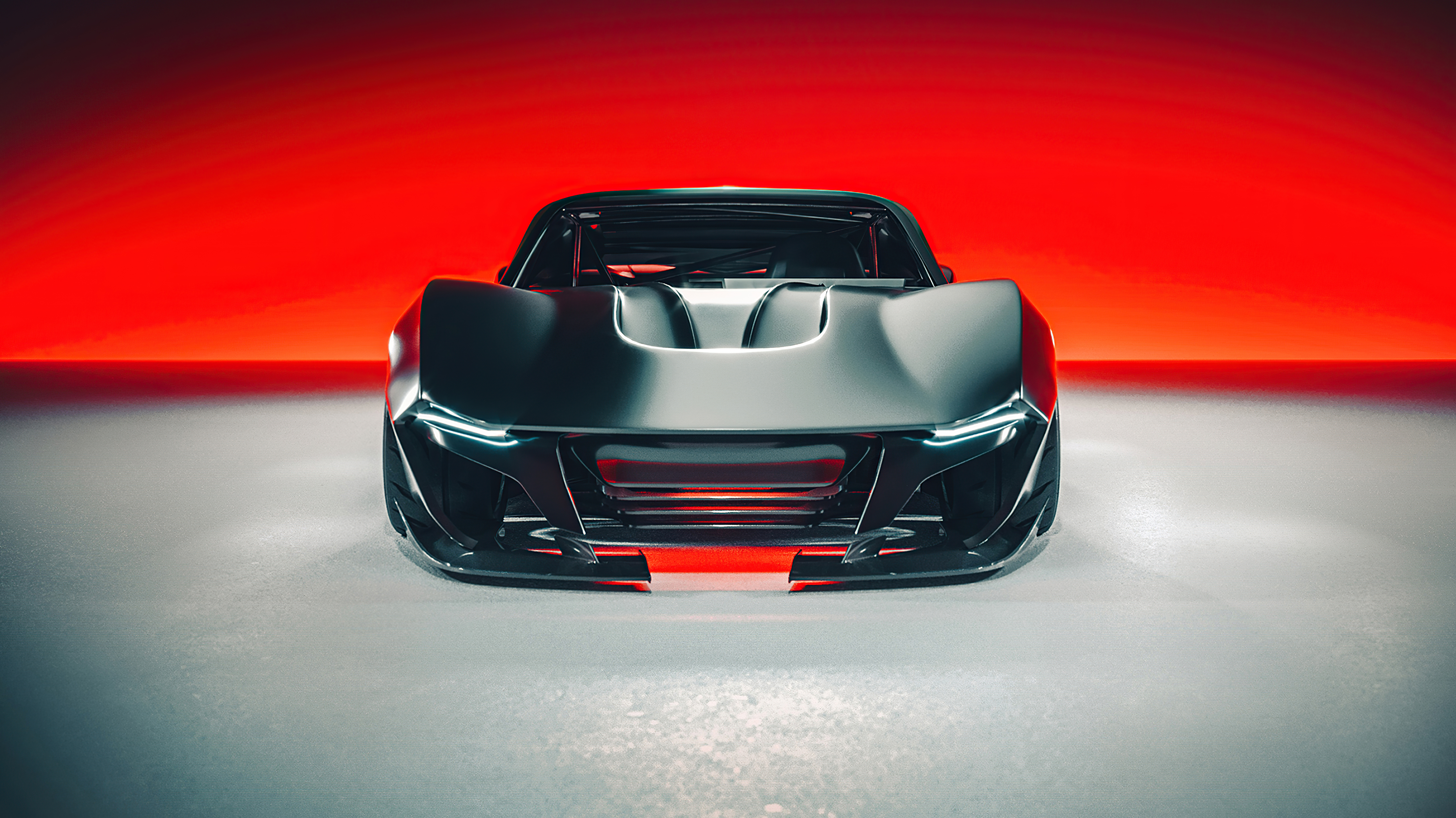 The Crew 2 car in front of red background HD Wallpaper