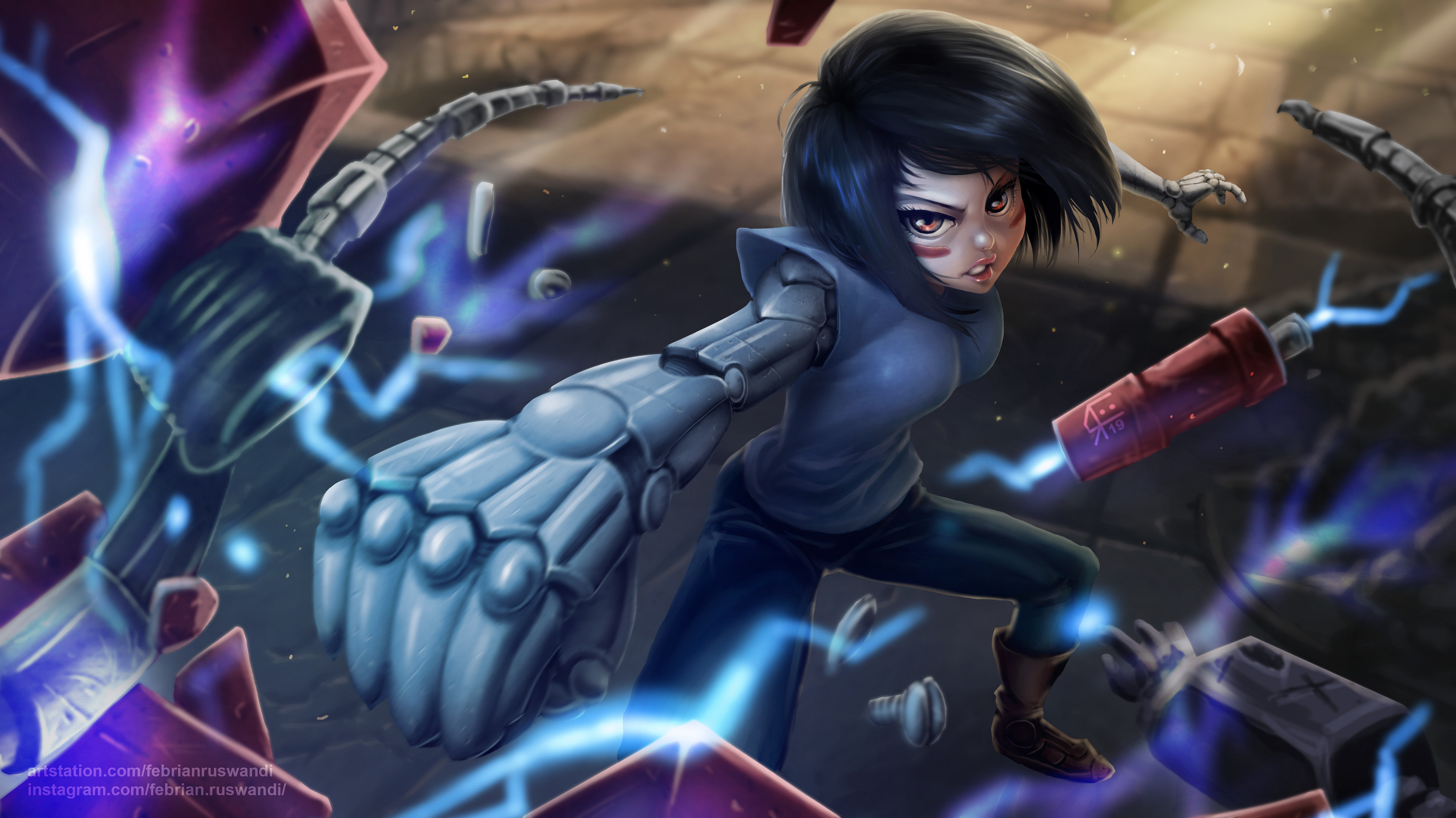 Alita from Alita: Battle Angel artwork HD Wallpaper