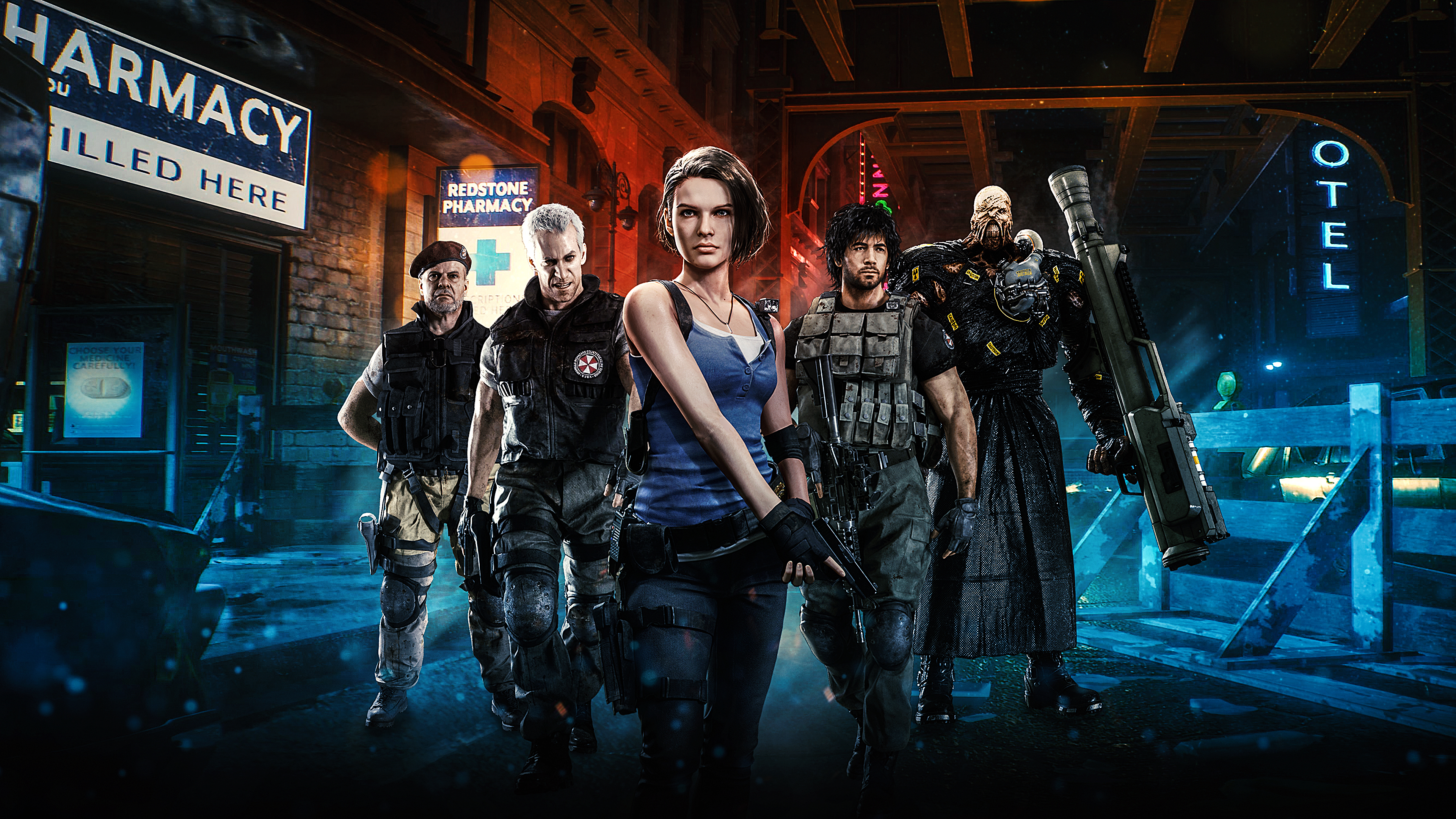 Jill Valentine and Nemesis from Resident Evil 3 HD Wallpaper