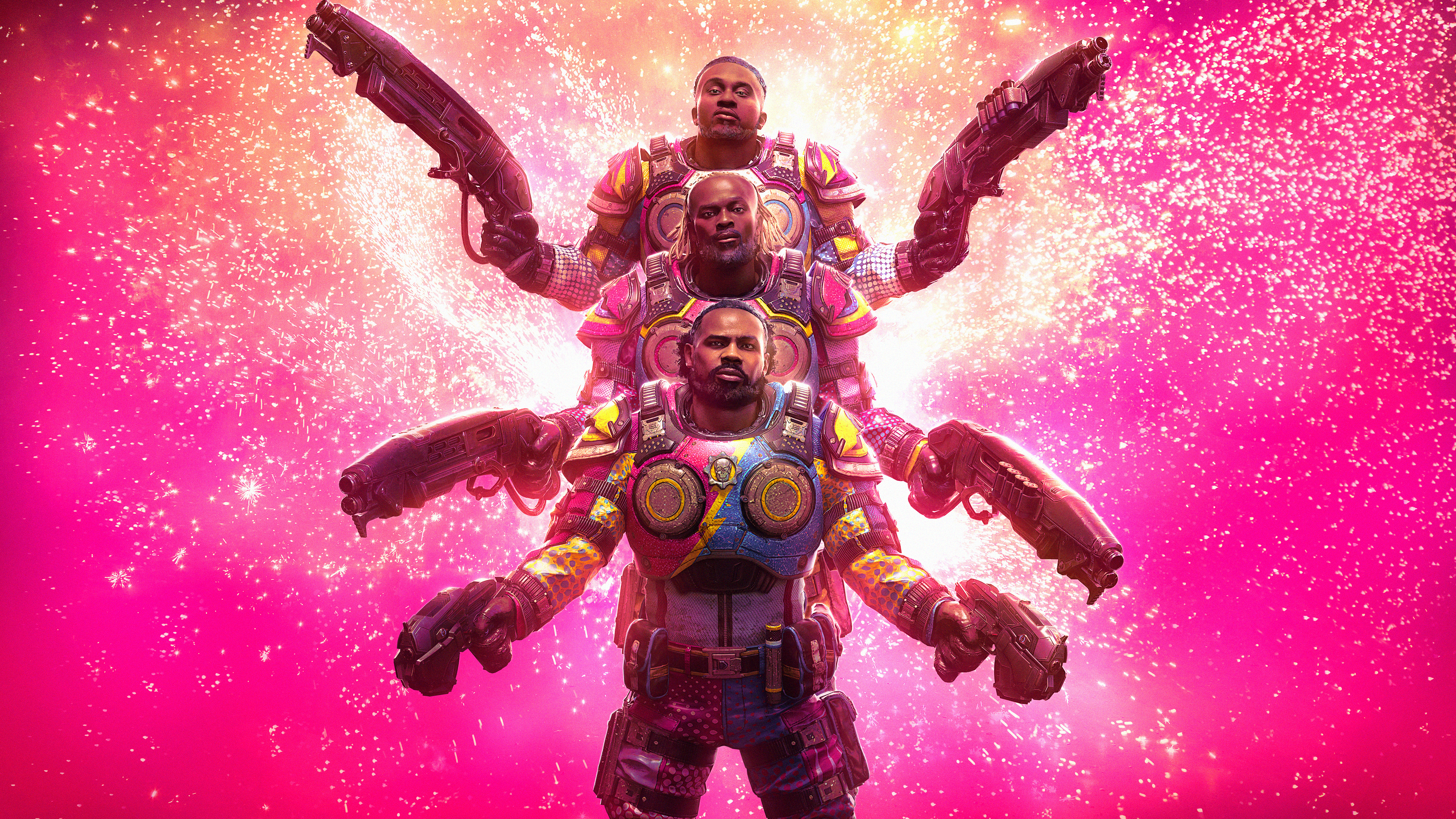 Gears 5 characters with multiple arms and guns HD Wallpaper