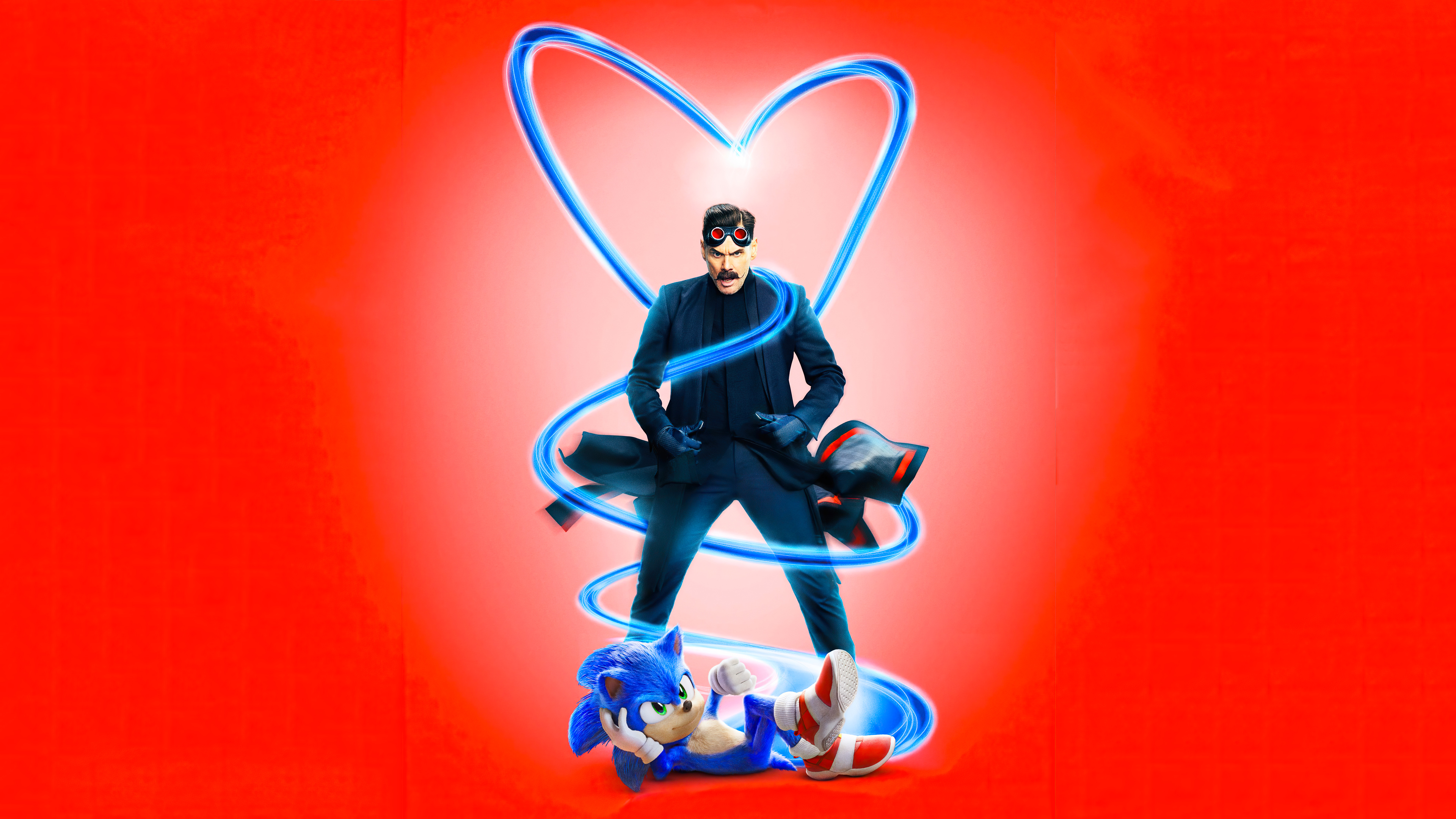 Sonic the Hedgehog and Dr. Robotnik from Sonic the Hedgehog 4K HD Wallpaper