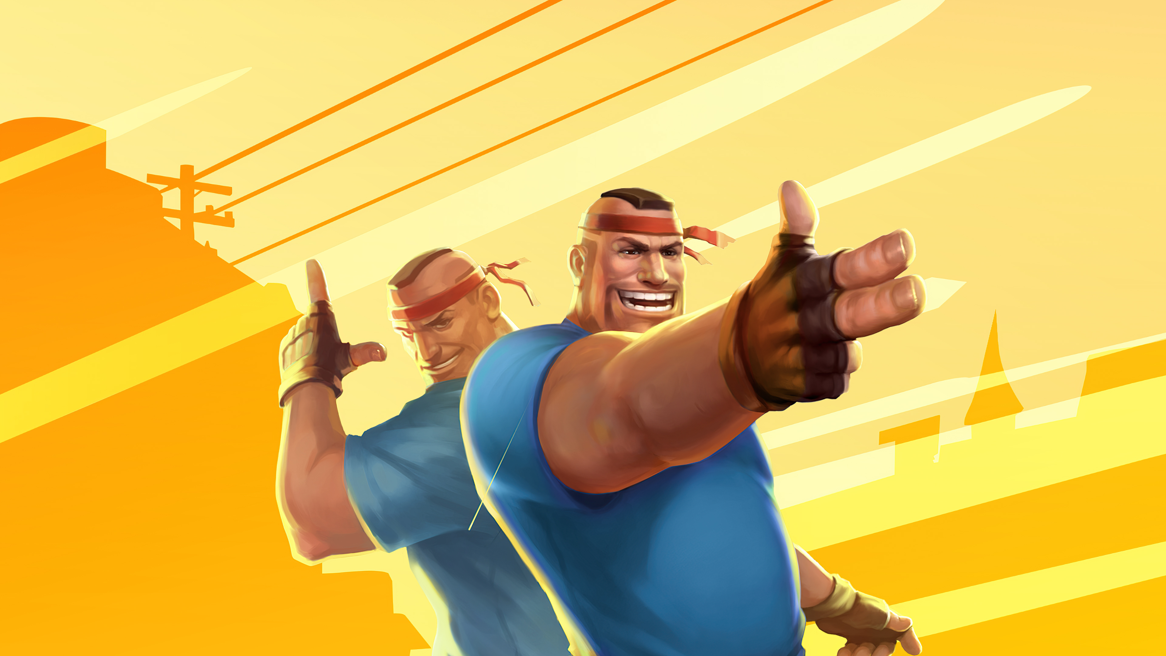 Two men from Gods of Boom 4K HD Wallpaper