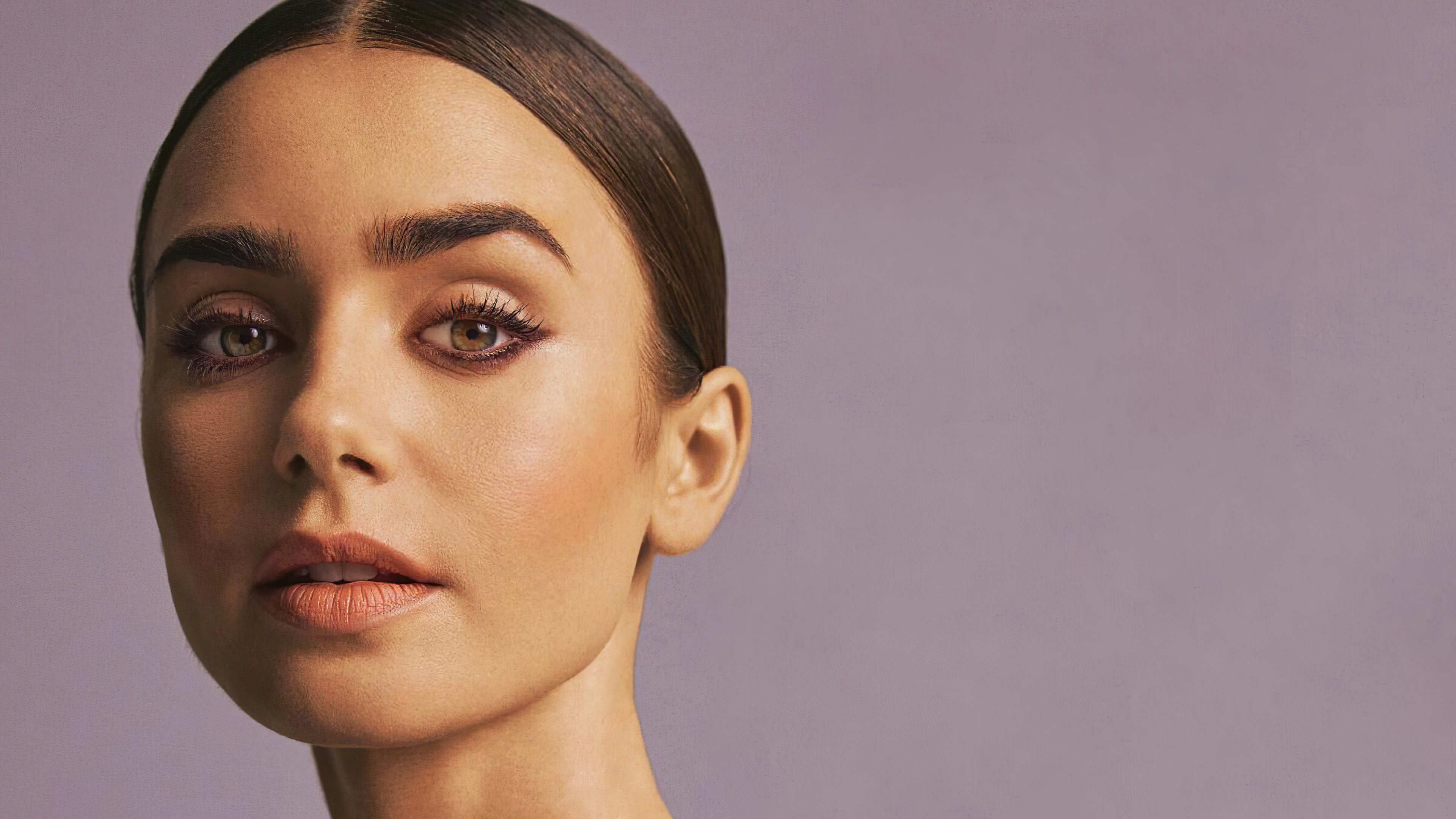 Lily Collins 4K Photoshoot HD Wallpaper