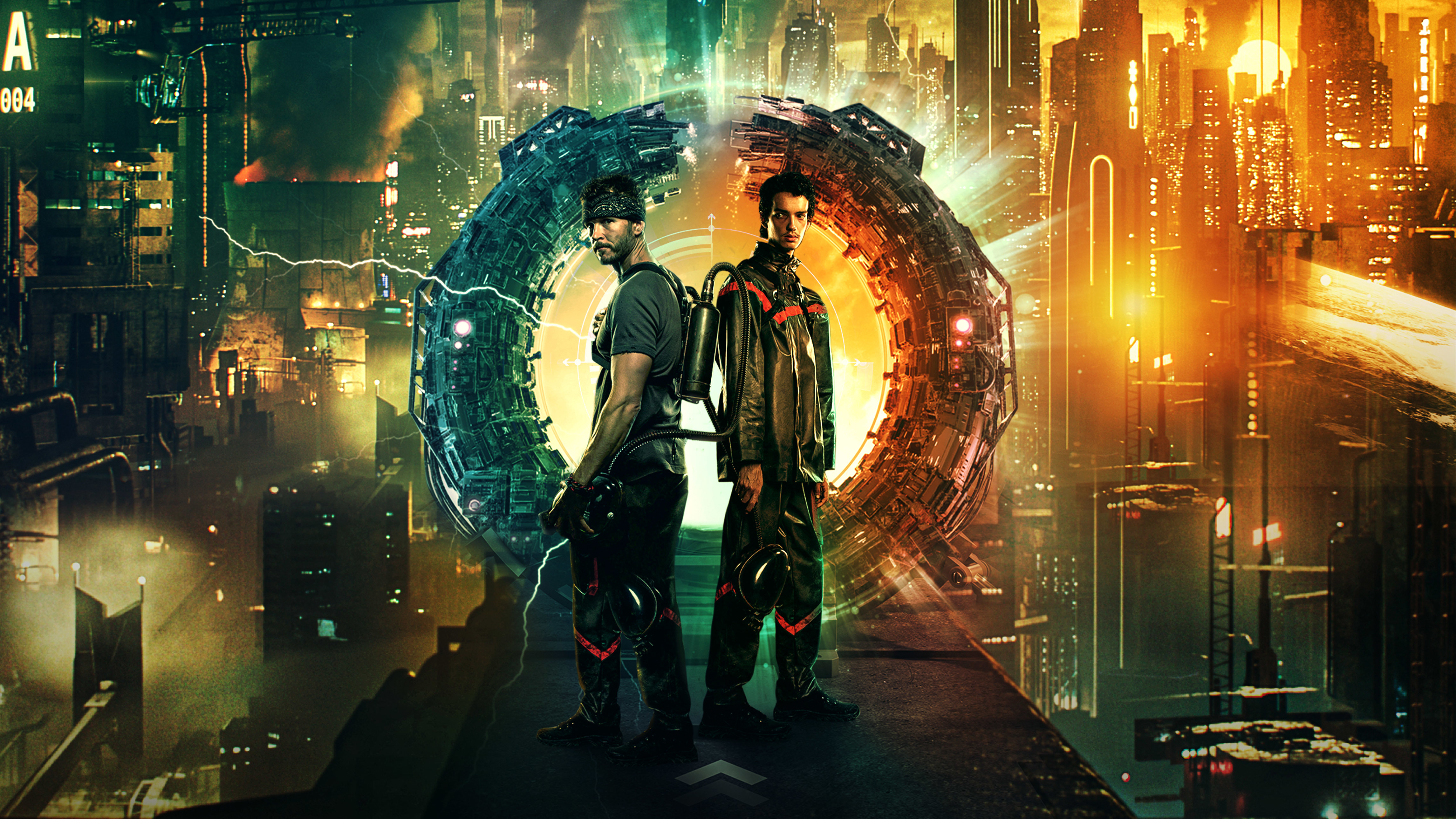 2067 movie poster with two men and portal HD Wallpaper