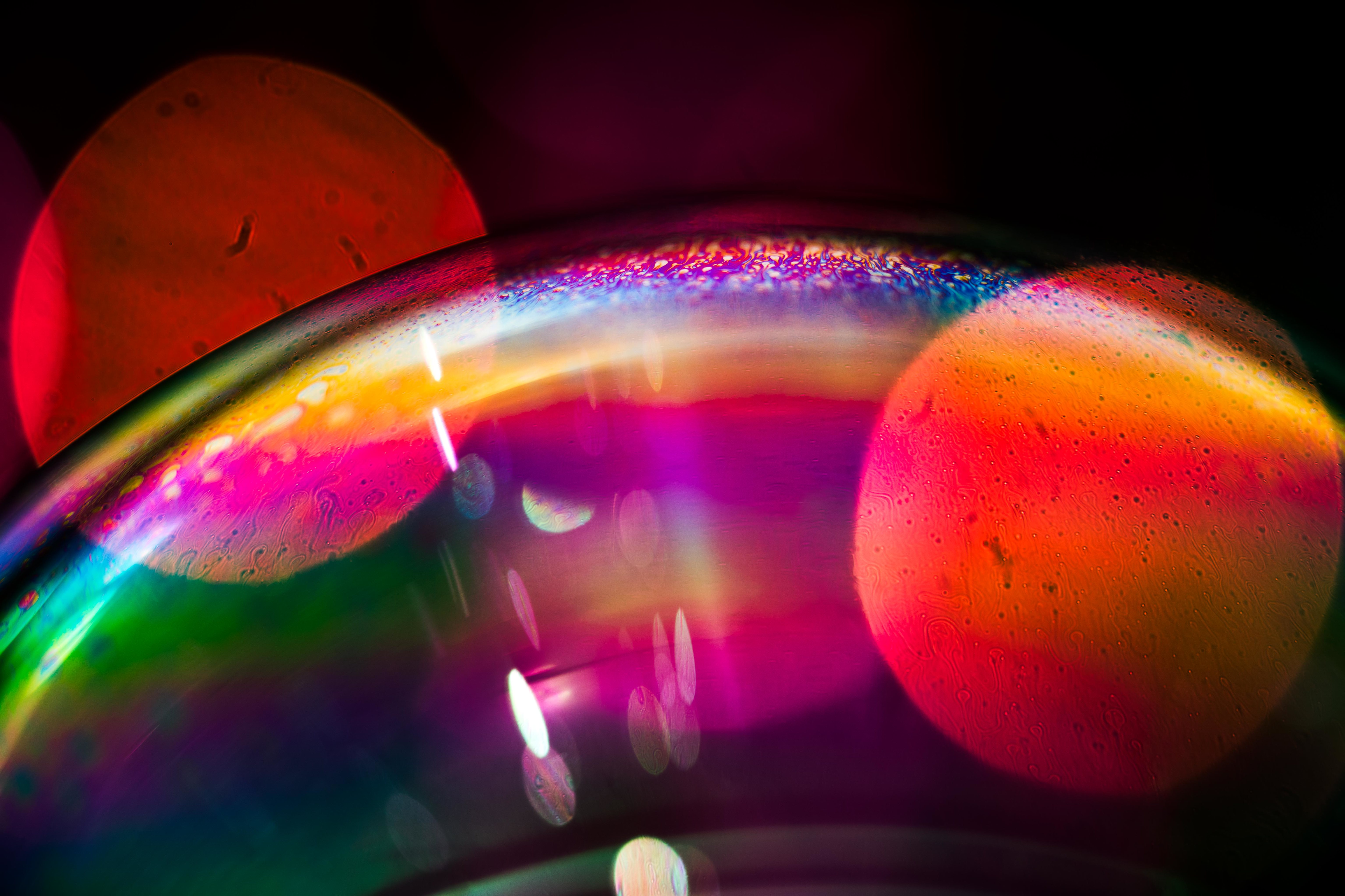 Abstract colorful bubble macro photography 4K HD Wallpaper