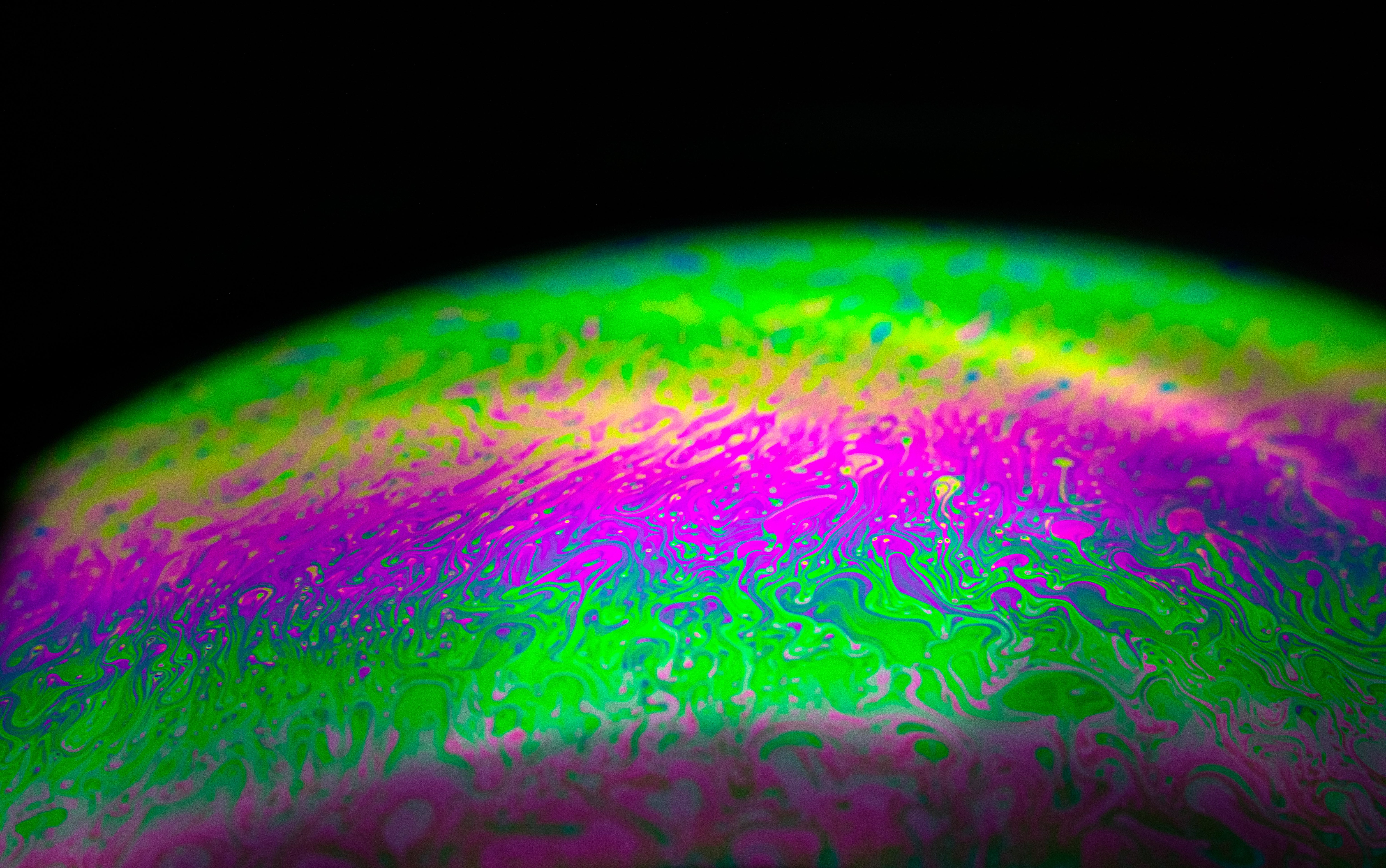 Abstract colorful bubble surface macro photography 4K HD Wallpaper
