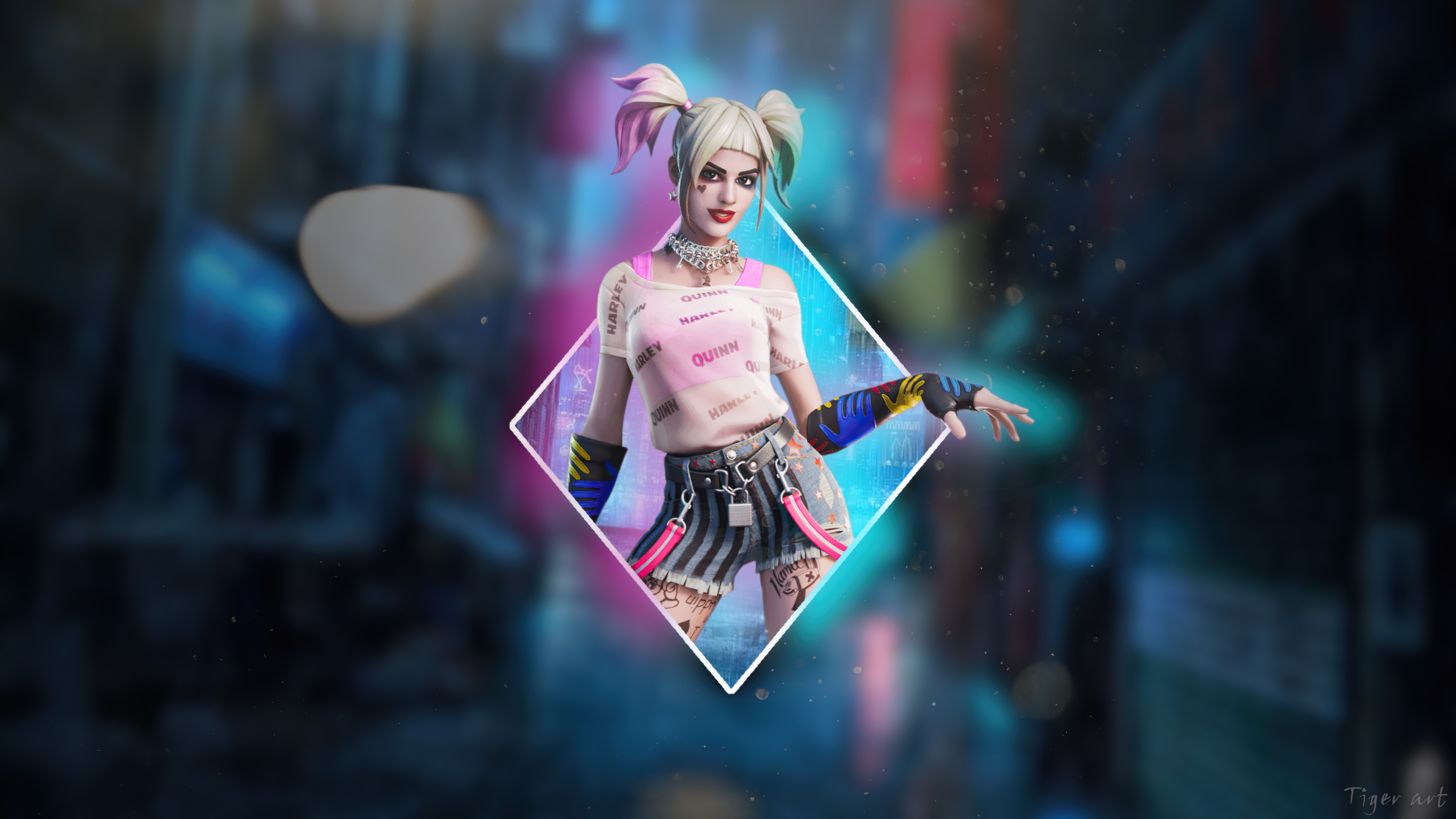 Harley Quinn from Fortnite 4K HD Wallpaper