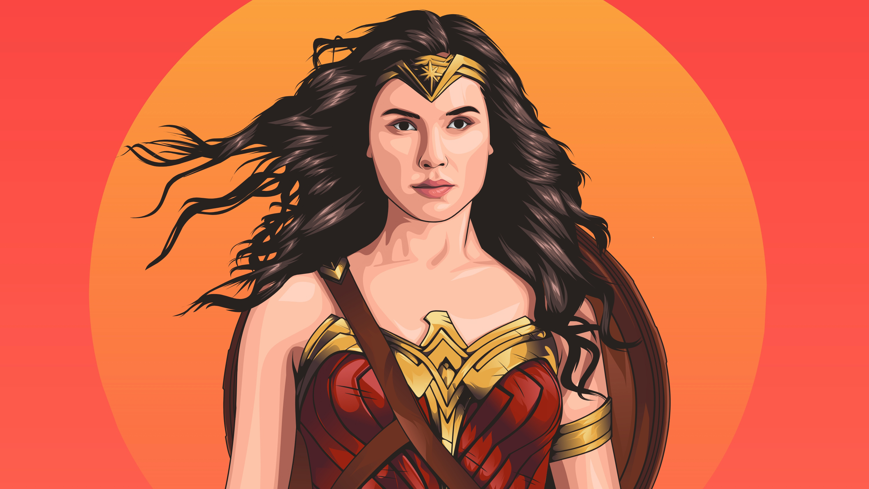 Wonder Woman artwork 4K HD Wallpaper