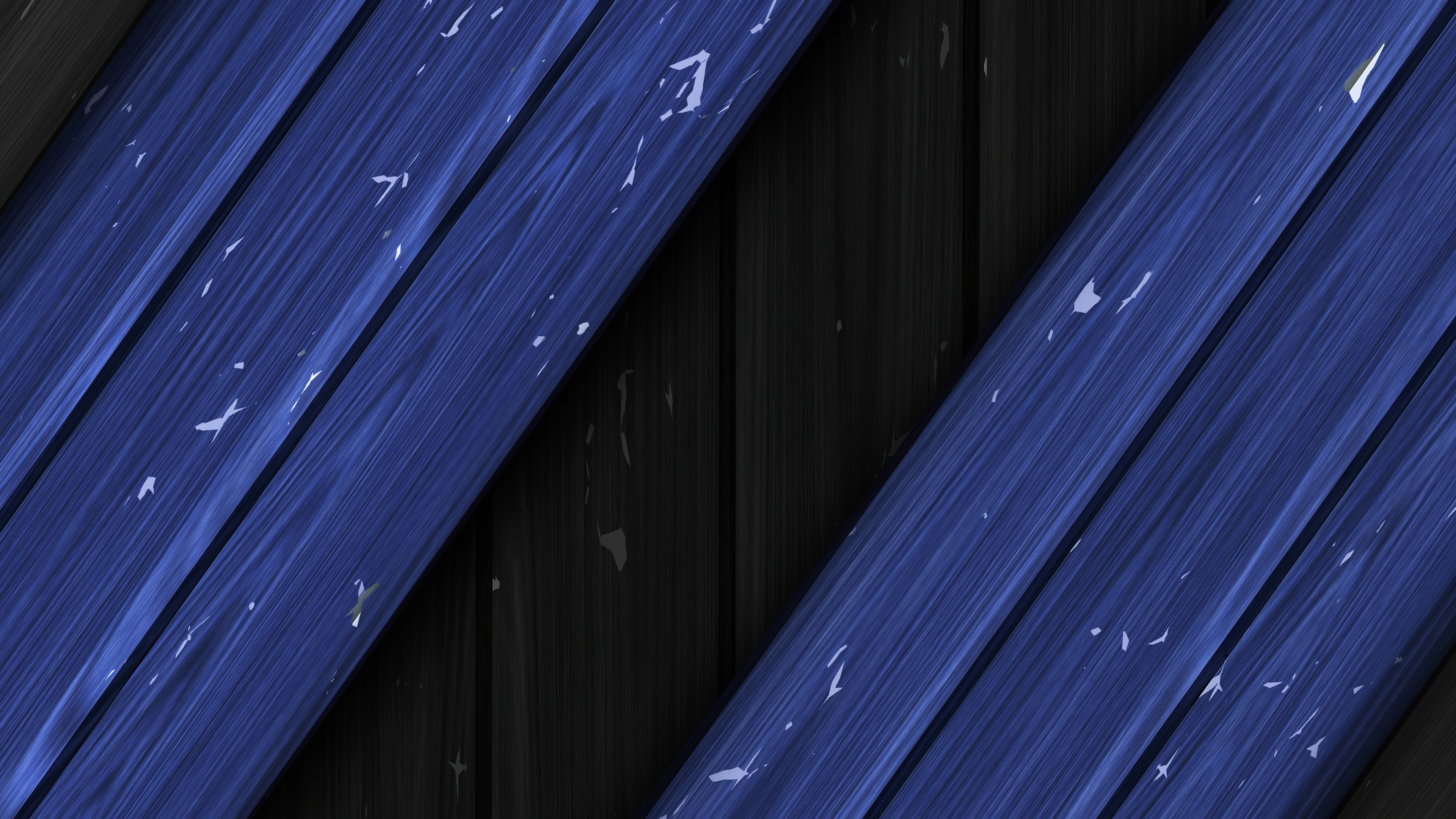 Abstract blue and black wooden planks 4K HD Wallpaper