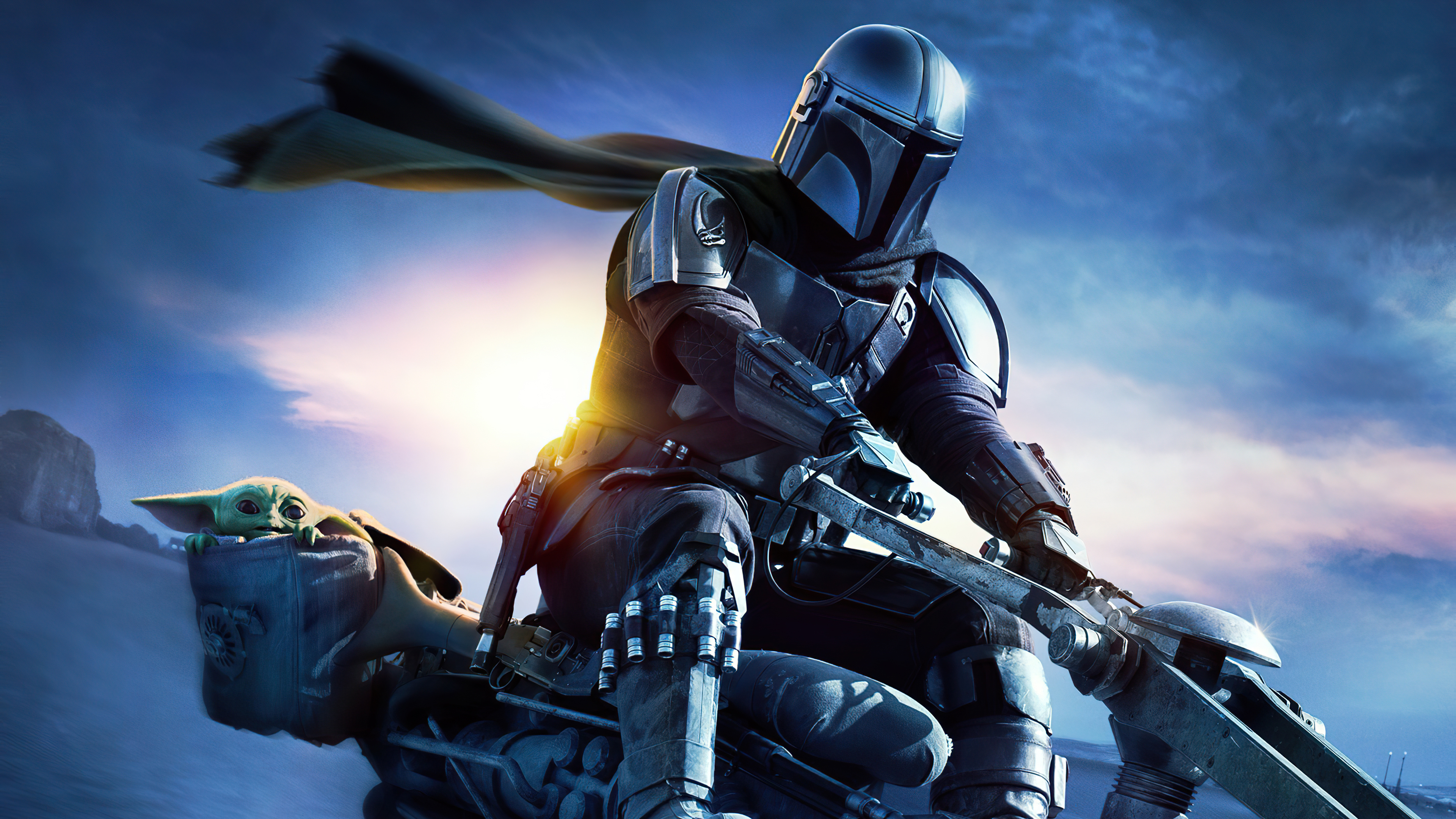 The Mandalorian and Grogu from Star Wars HD Wallpaper