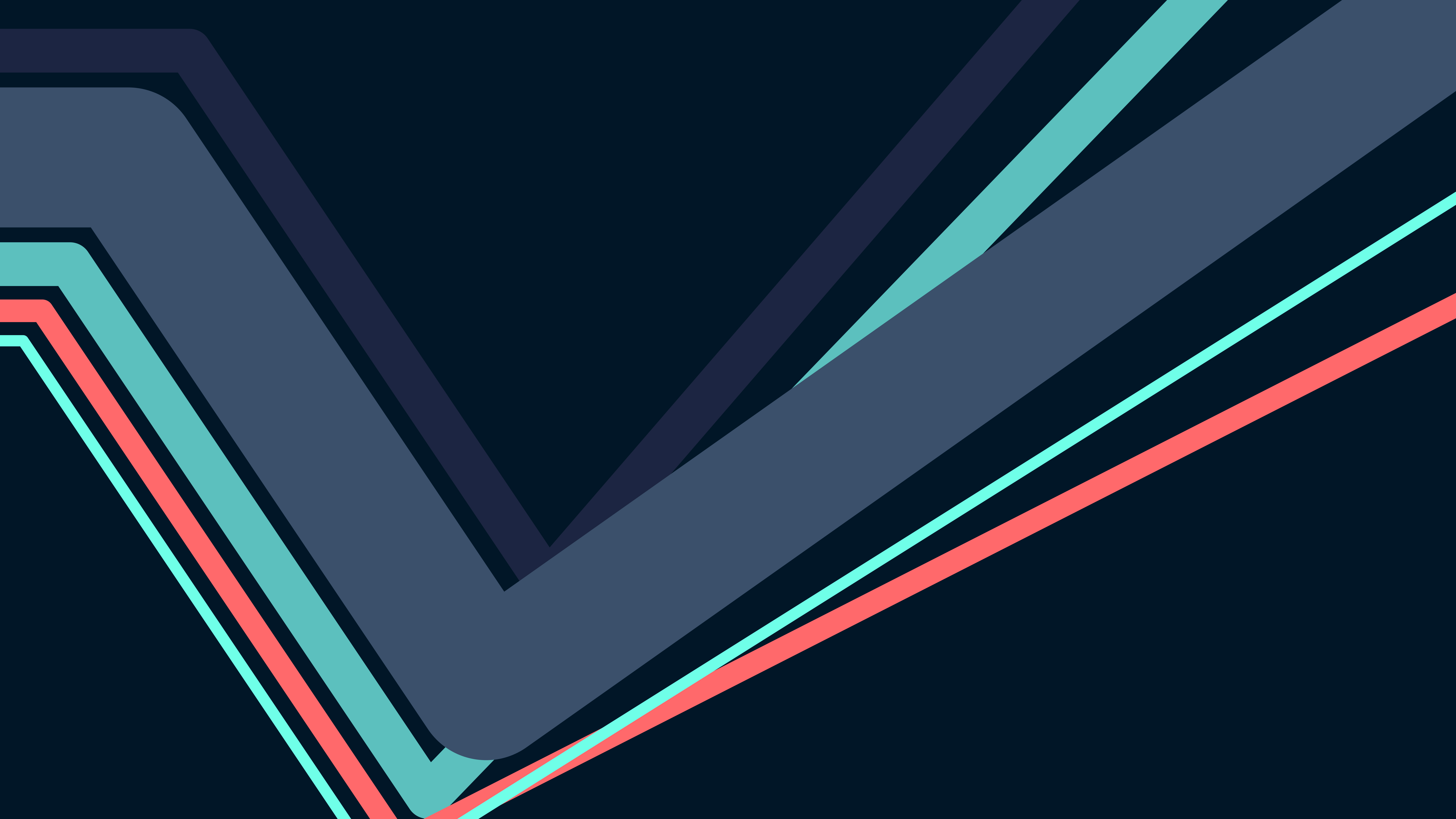 Abstract geometric lines in dark blue and teal HD Wallpaper
