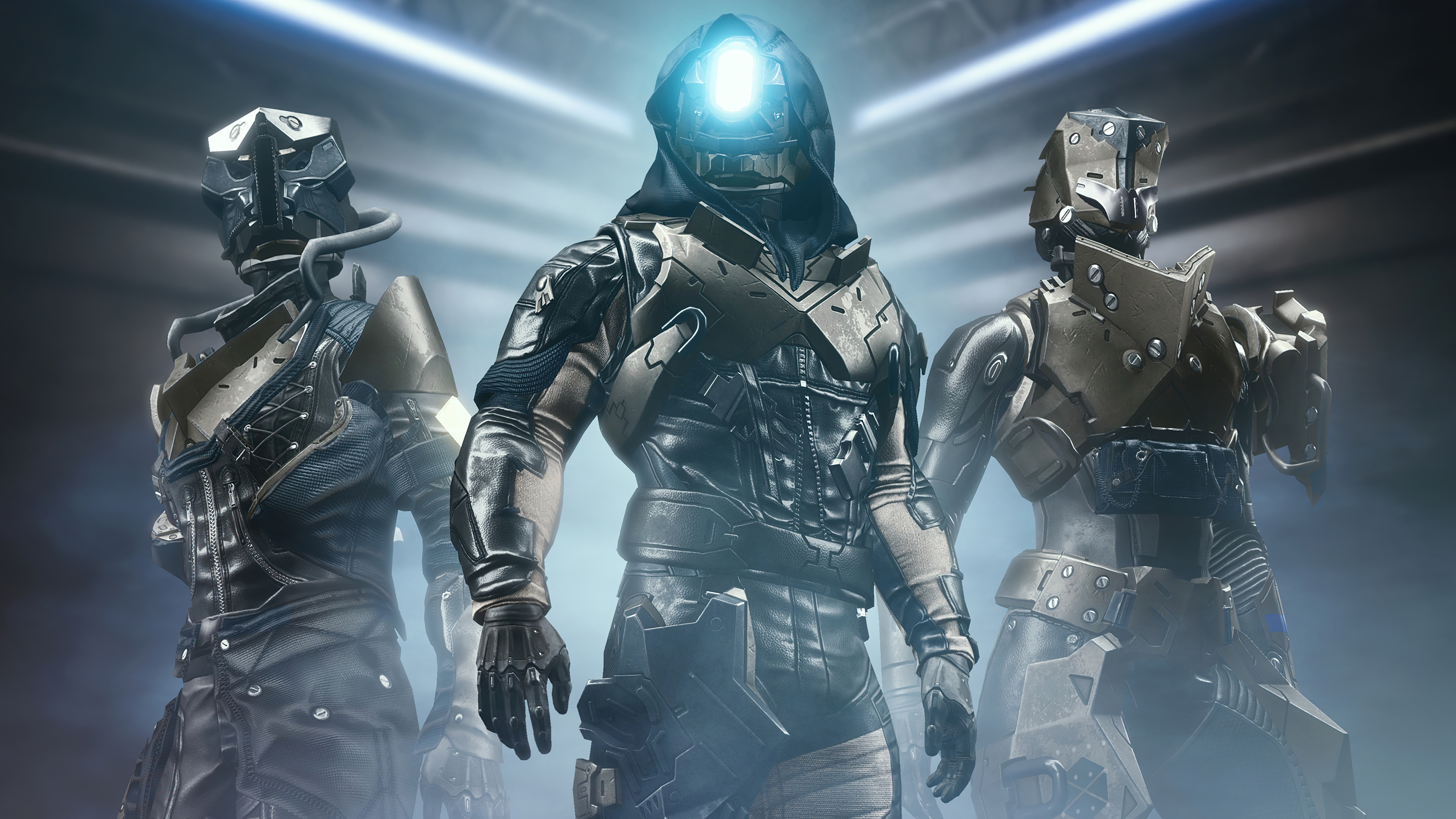 Three armored figures from Destiny 2 HD Wallpaper