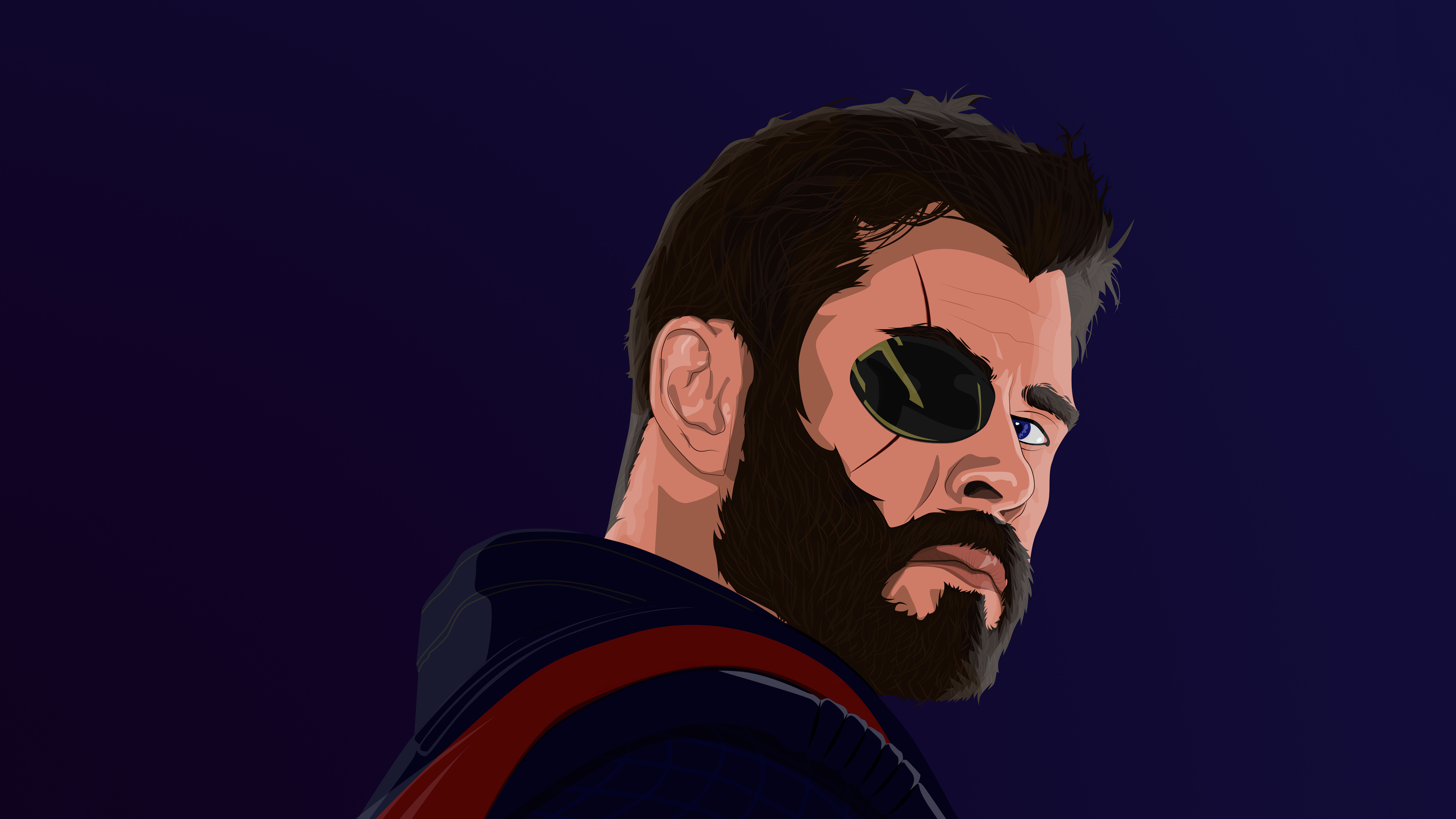 Thor from Marvel Comics with an eyepatch HD Wallpaper